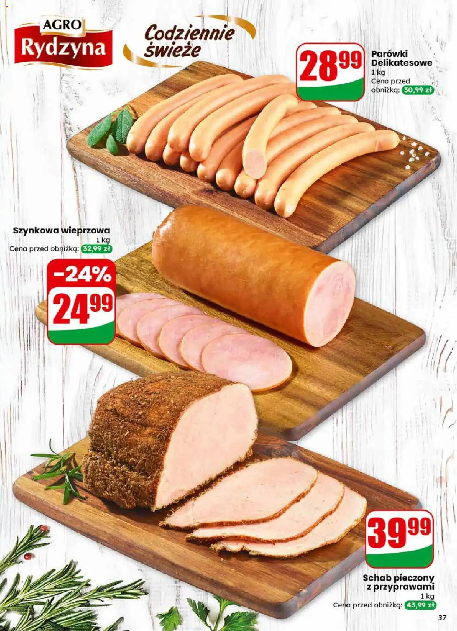 Dino gazetka od 01.04.2026 | Strona: 37 | Produkty: Schab, Parówki, Schab pieczony