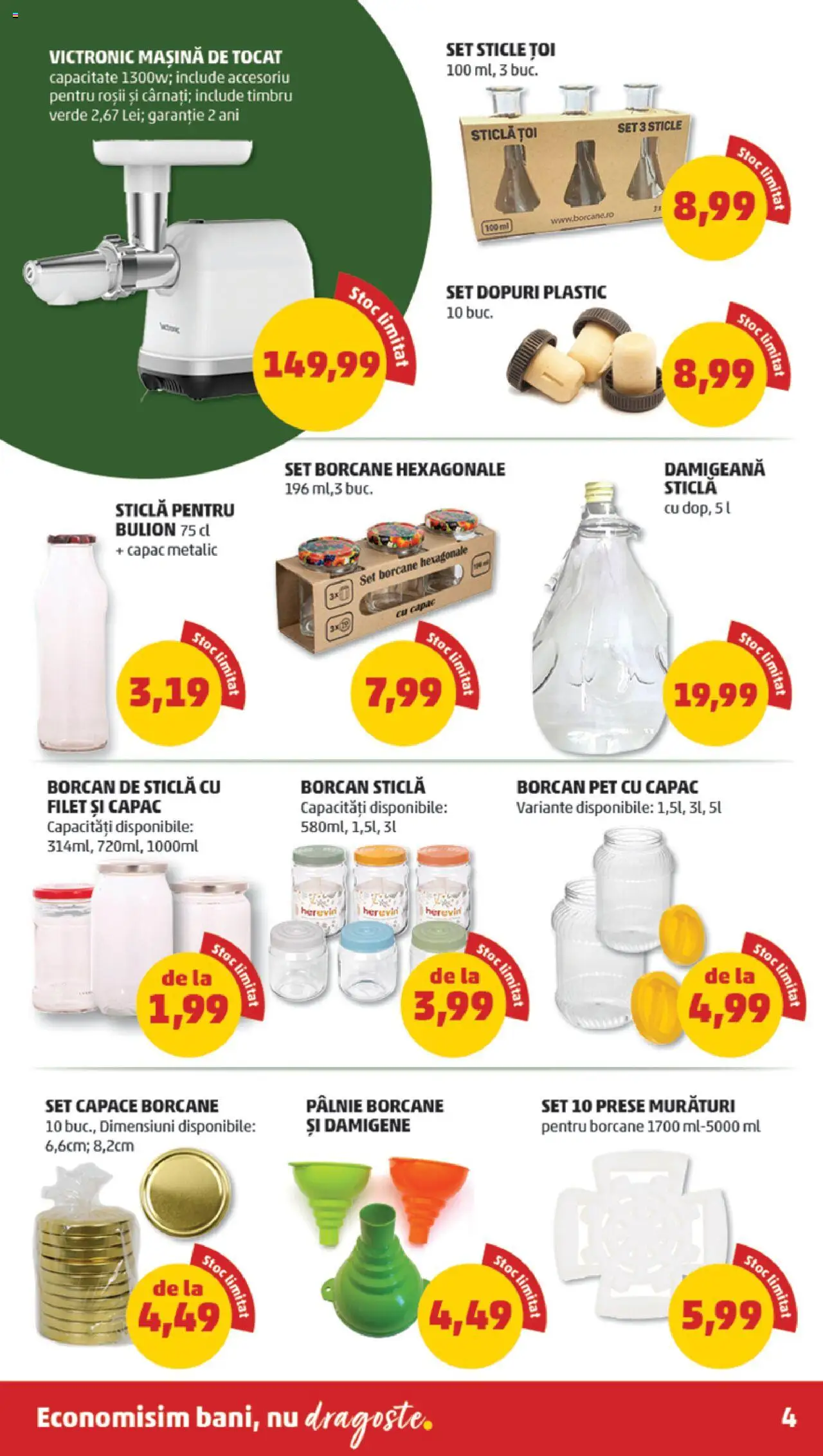 Noul catalog PENNY – valabil de la 17.09.2025 | Pagină: 4 | Produse: Mașină de tocat, Borcan, Roșii