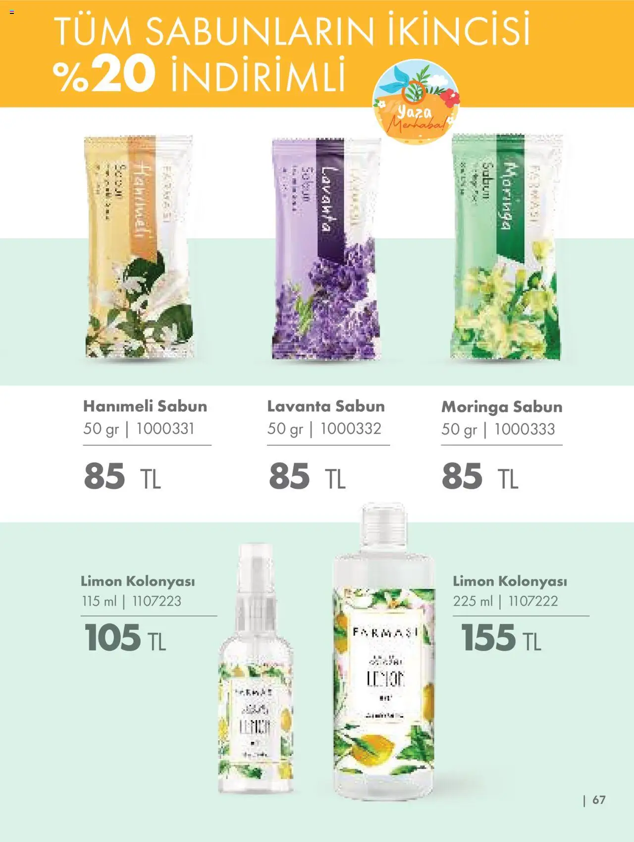 Farmasi Katalog - 01.06.2025 tarihinden itibaren geçerlidir | Sayfa: 67 | Ürünler: Sabun, Limon
