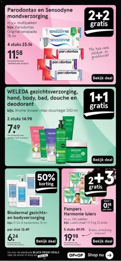 WELEDA gezichtsverzorging, hand, body, bad, douche en deodorant, bijv. Aroma shower relax douchegel 200 ml - Voorbeeld van een folder van Etos, geldig van 24.11.2025 | Pagina: 4 | Producten: Deodorant, Tandpasta, Handcrème, Douchegel