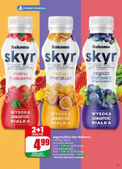 Pogląd oferty "Jogurt pitny skyr Bakoma, 3 rodzaje, 300 g" - ważna od 08.04.2026 | Strona: 37