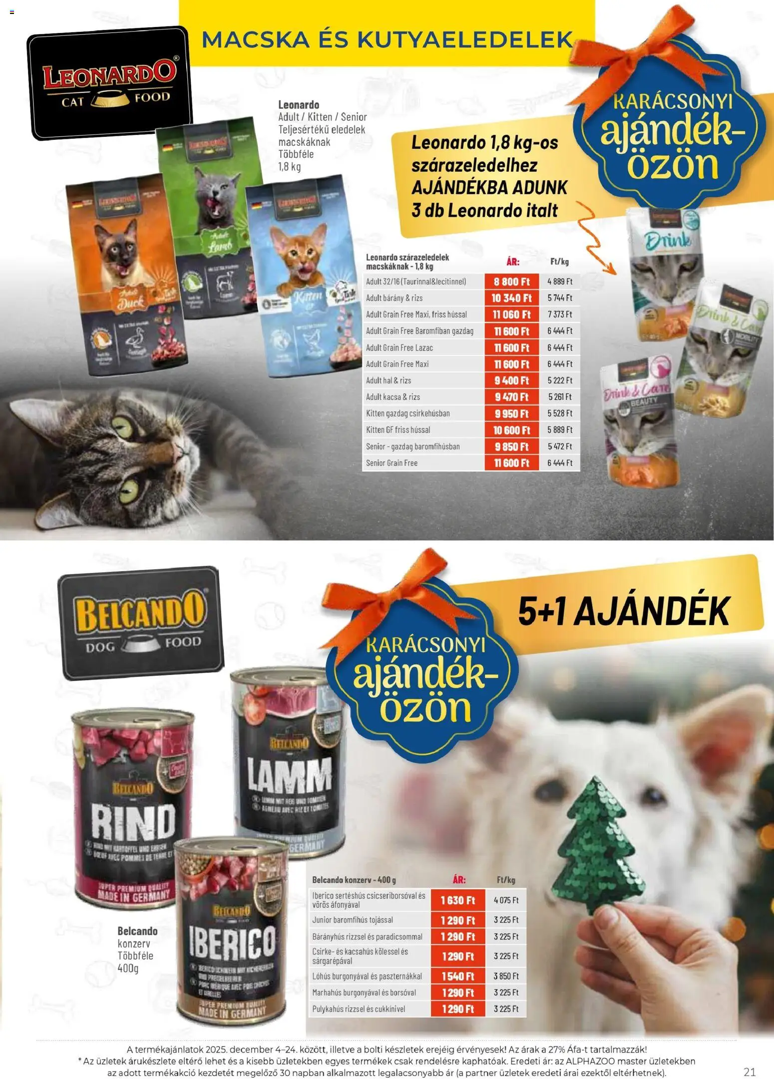 AlphaZoo akciós ujság - amely érvényes a következő dátumtól: 04.12.2025 | Oldal: 21 | Termékek: Bárányhús, Hal, Marhahús, Pulykahus