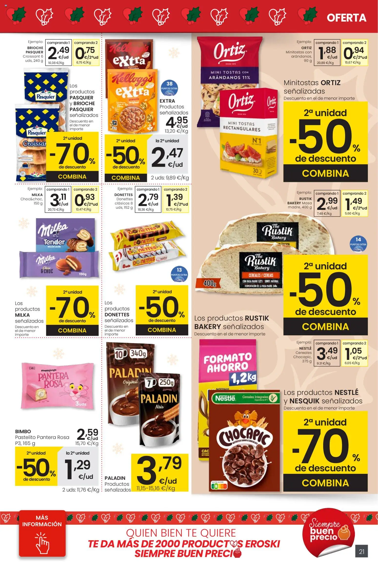 Eroski - Center │ válido desde el 18.12.2025 | Página: 21 | Productos: Croissant, Cereales, Té