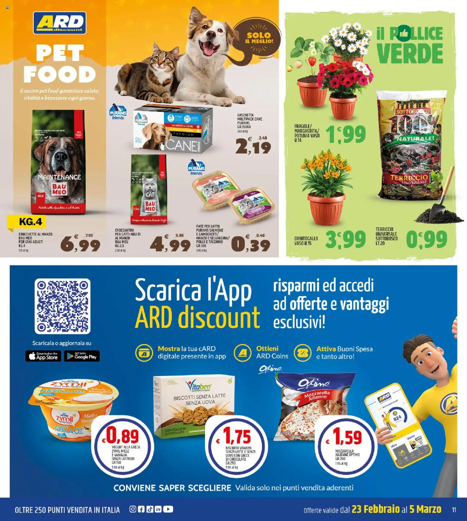 Volantino ARD Discount del 23.02.2026 | Pagina: 11 | Prodotti: Paté, Uova, Pollo, Manzo