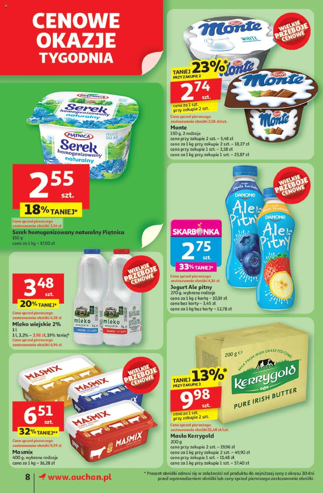 Auchan Gazetka od 05.06.2025 | Strona: 10 | Produkty: Karta, Serek homogenizowany, Jogurt, Banan