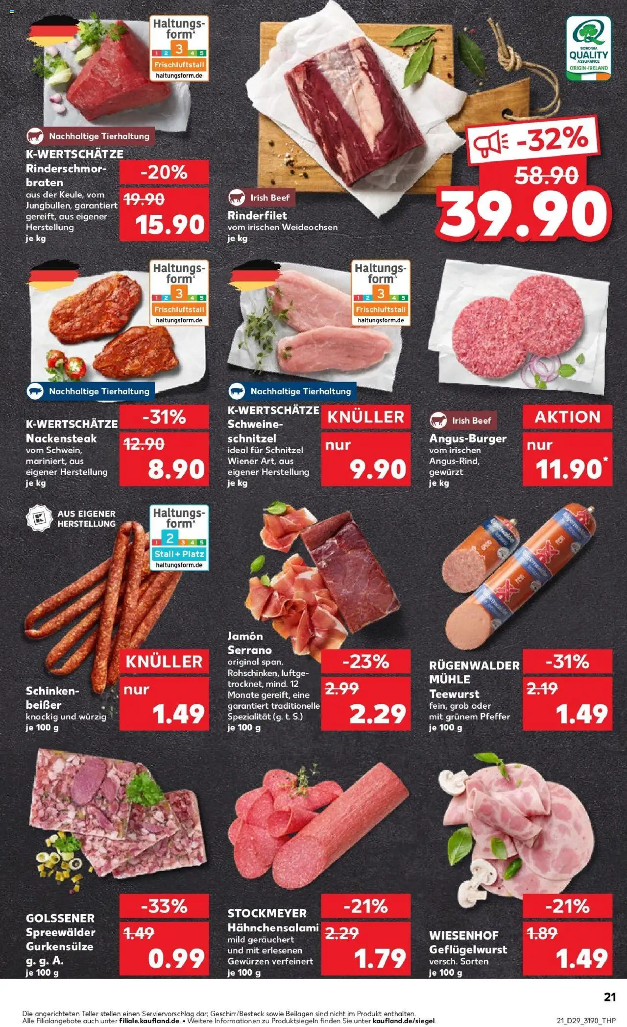 Kaufland prospekt Glauchau	 - gültig ab dem 21.07.2025 | Seite: 34 | Produkte: Mühle, Rinderfilet, Burger, Schinken