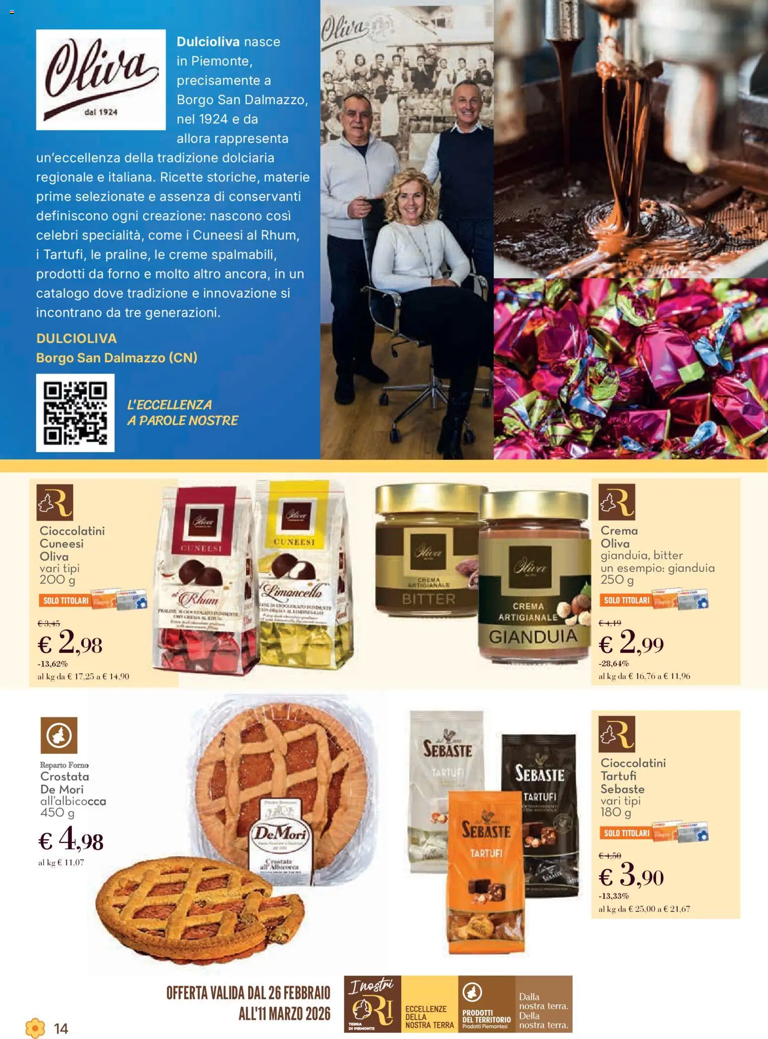 Volantino Conad del 26.02.2026 | Pagina: 14 | Prodotti: Limoncello, Forno, Cioccolatini, Terra