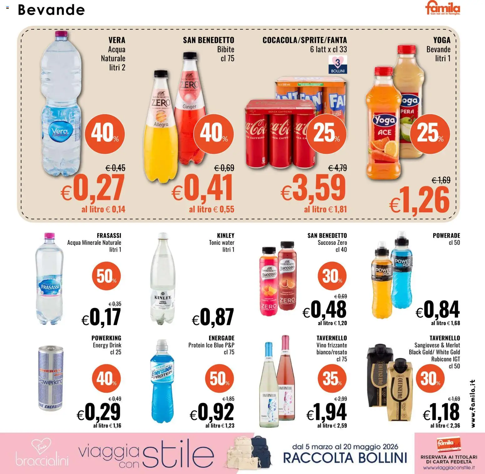 Volantino Famila del 05.03.2026 | Pagina: 15 | Prodotti: Vino, Pera, The, Bibite
