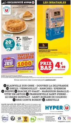 Hyper U - Prévisualisation de Hyper U - Les prix bas de la semaine valide à partir de 06.01.2026 | Page: 72 | Produits: Fève, Granules de bois, Brie, Amandes