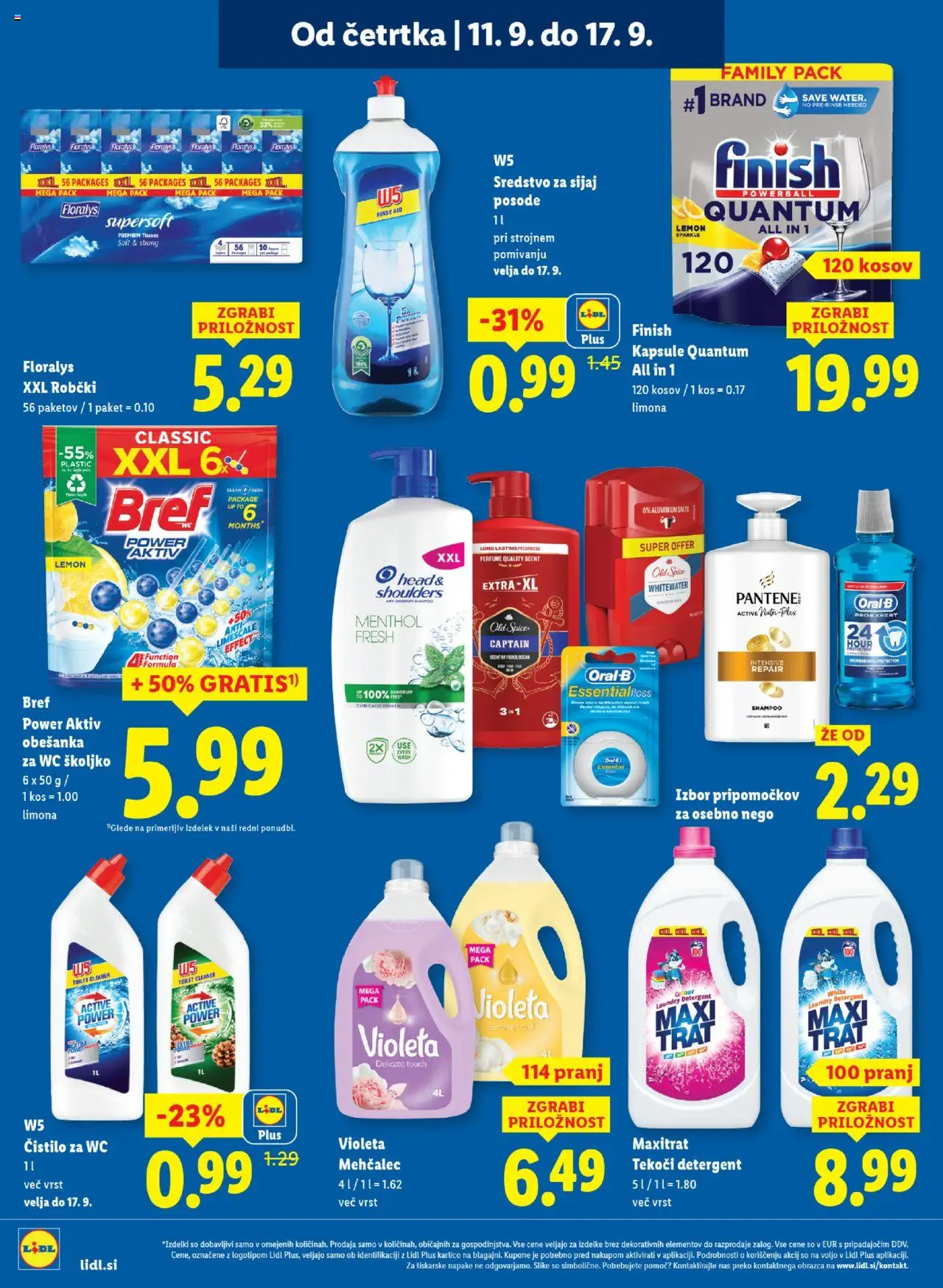 Novi Lidl katalog ponudbe – veljaven od 11.09.2025 | Stran: 18 | Izdelki: Robčki, Kos, Detergent, Limona