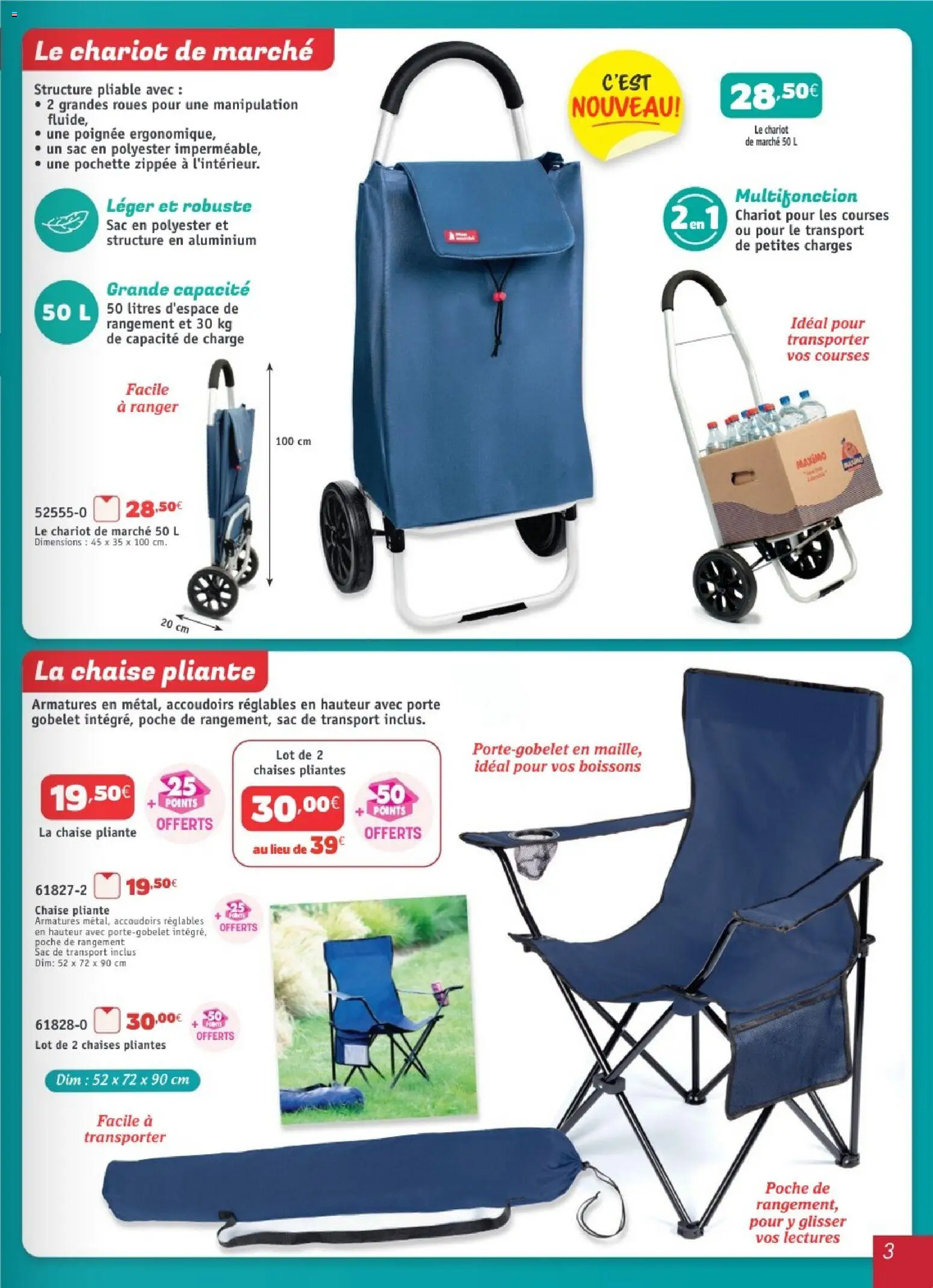 {H1} | Page: 3 | Produits: Sac, Chaise pliante, Chaise, La chaise pliante