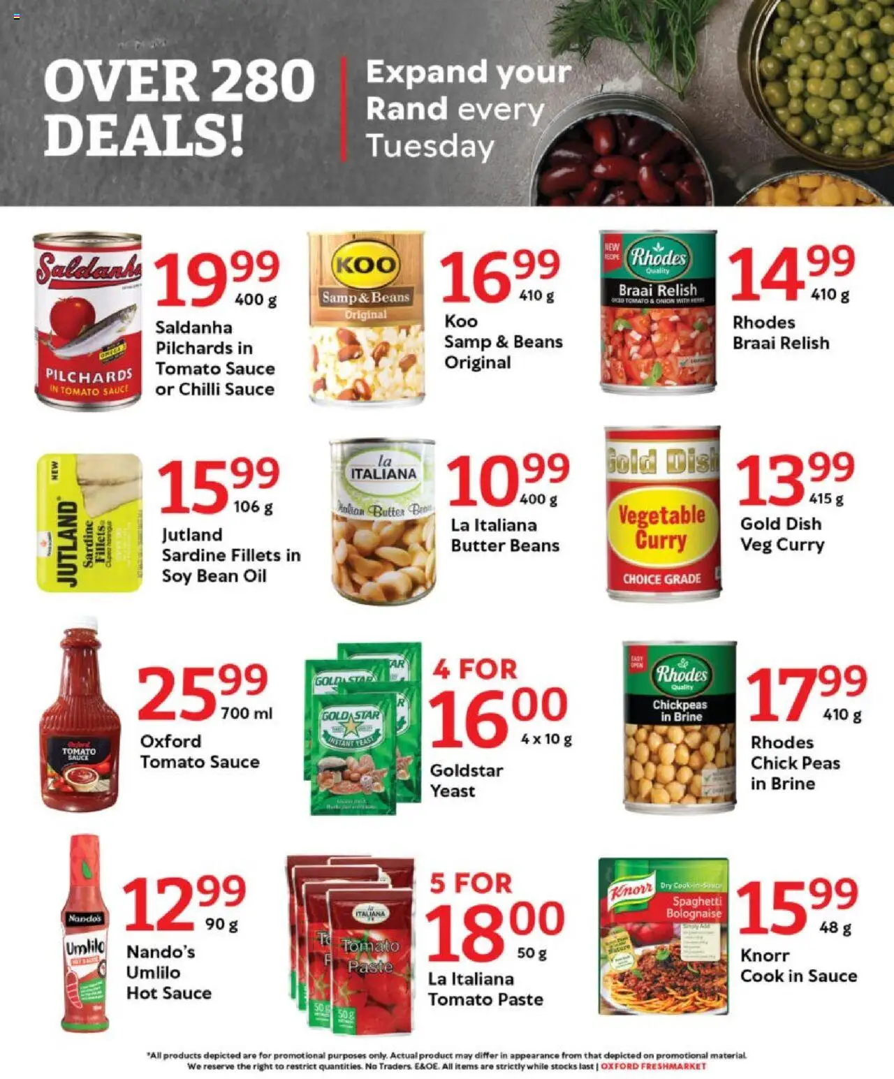 Oxford Freshmarket - Tuesday Specials │ valid from 19.08.2025 | Page: 7 | Products: Pilchards, Beans, Braai relish, Chilli