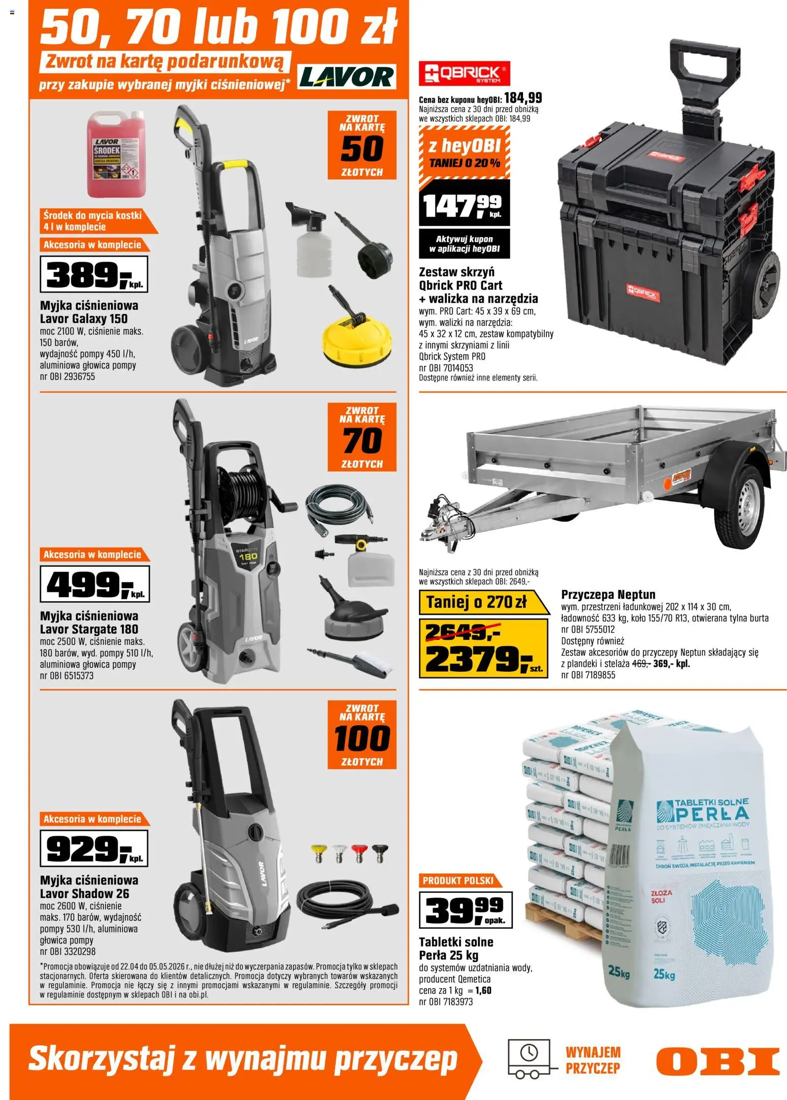 OBI gazetka od 22.04.2026 | Strona: 15 | Produkty: Walizka, Walizki