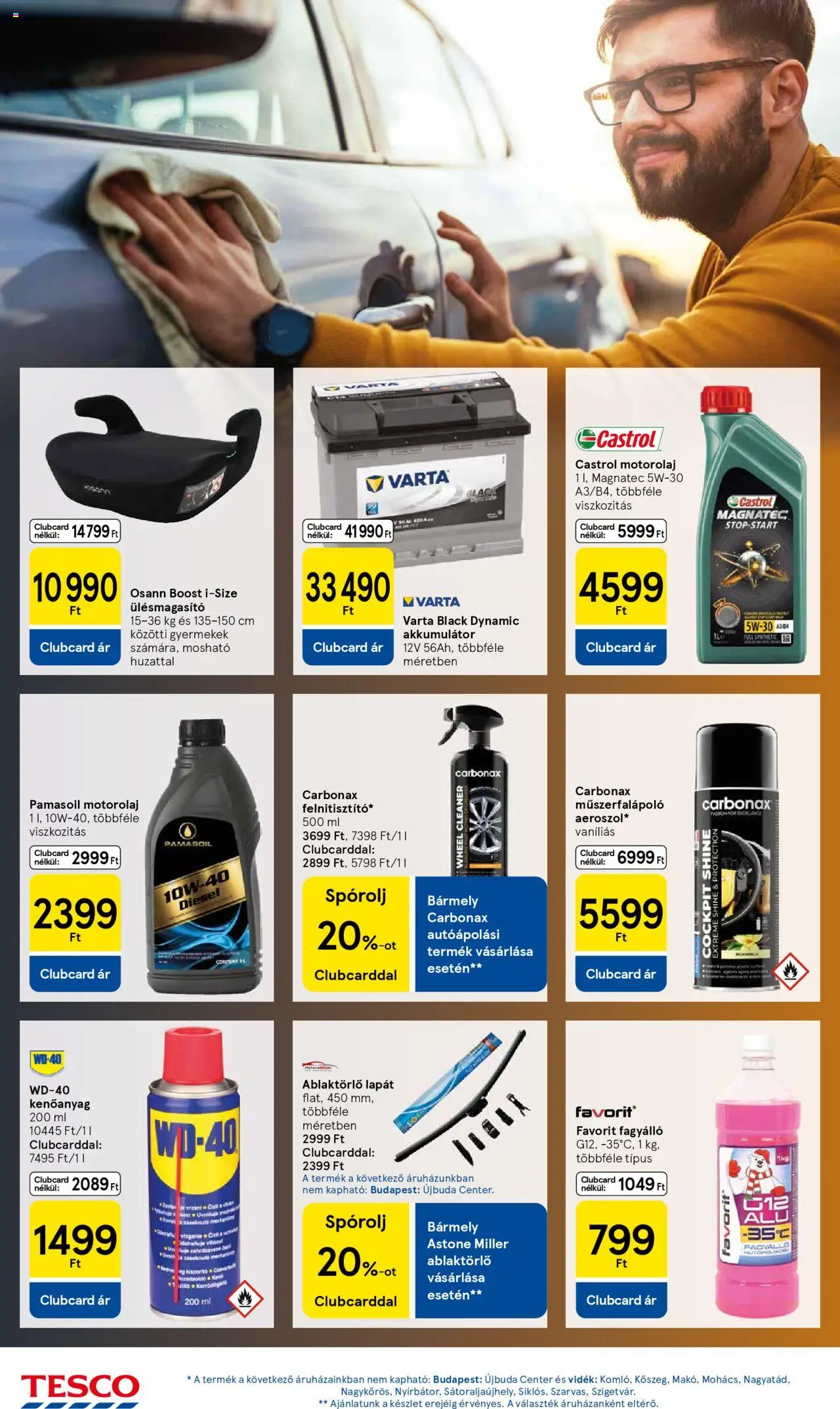 Tesco akciós ujság - amely érvényes a következő dátumtól: 25.09.2025 | Oldal: 14 | Termékek: Akkumulátor, Motorolaj