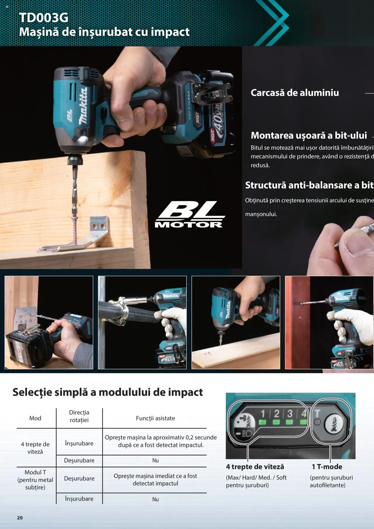 Makita catalog - Masini profesionale Makita XGT – valabil de la 20.06.2024 | Pagină: 20