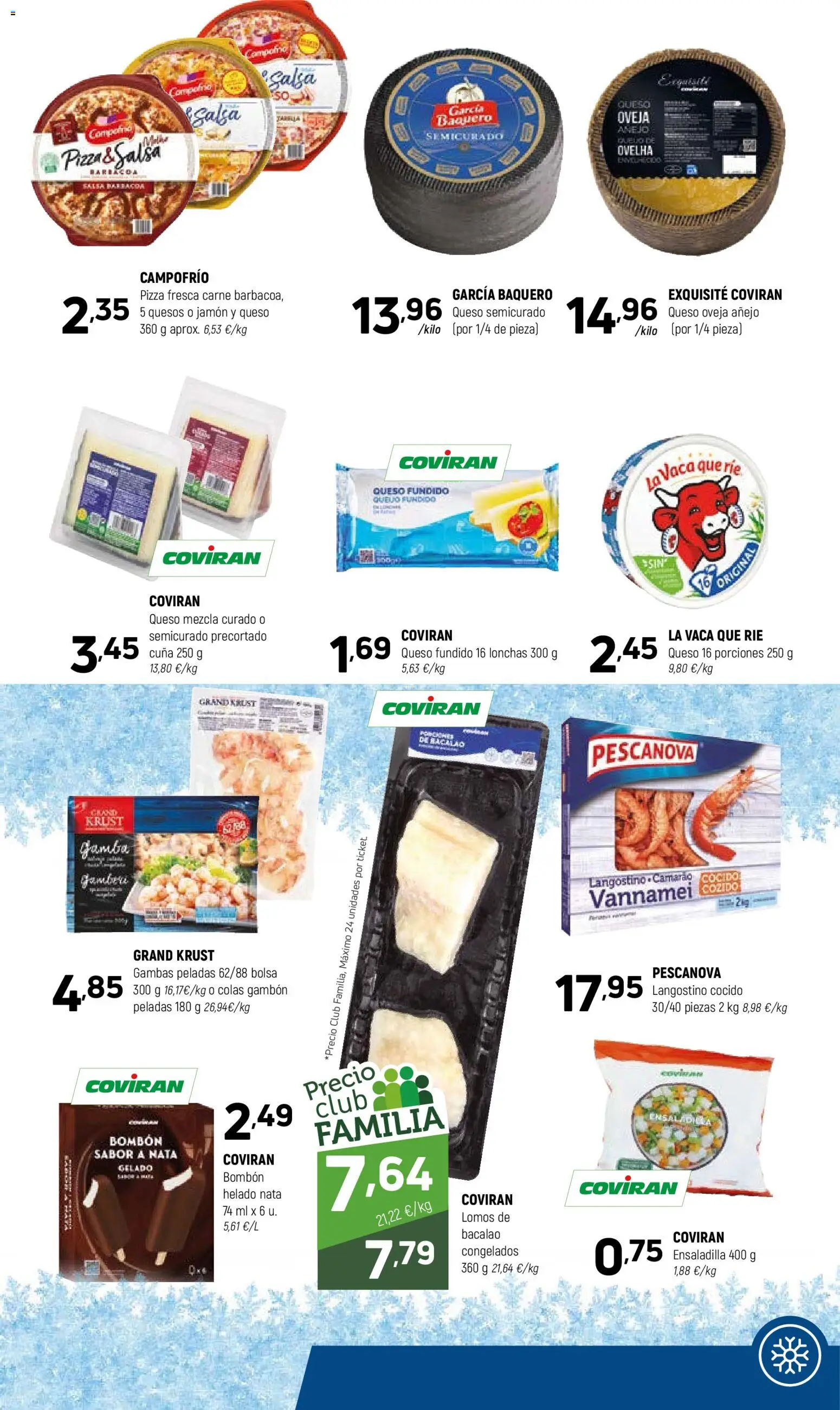 Coviran ofertas │ válido desde el 24.03.2026 | Página: 9 | Productos: Ensaladilla, Jamón, Helado, Langostino
