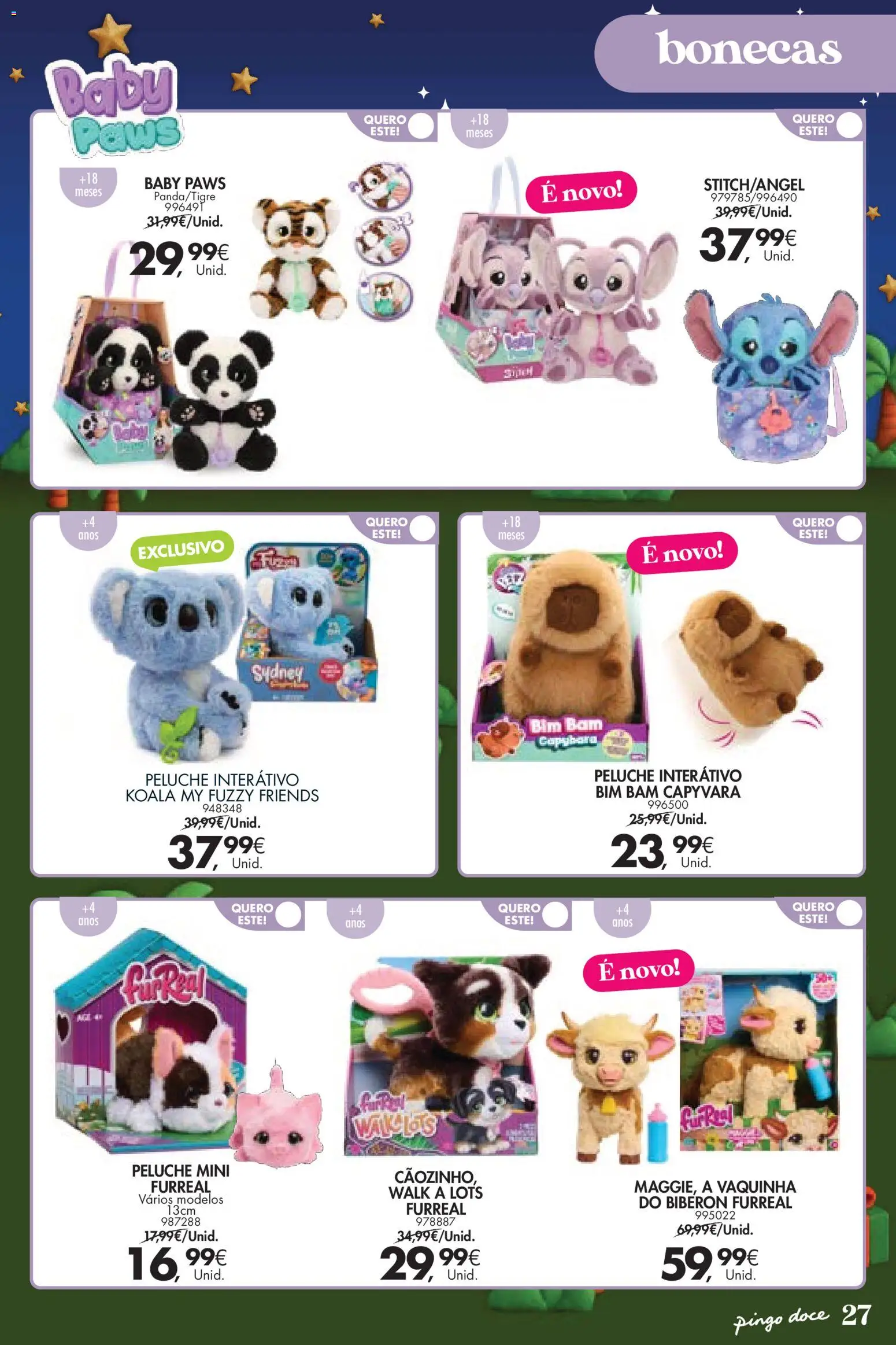 Pingo Doce  Brinquedos Natal Lojas Hipers │ válido de 18.11.2025 | Página: 27