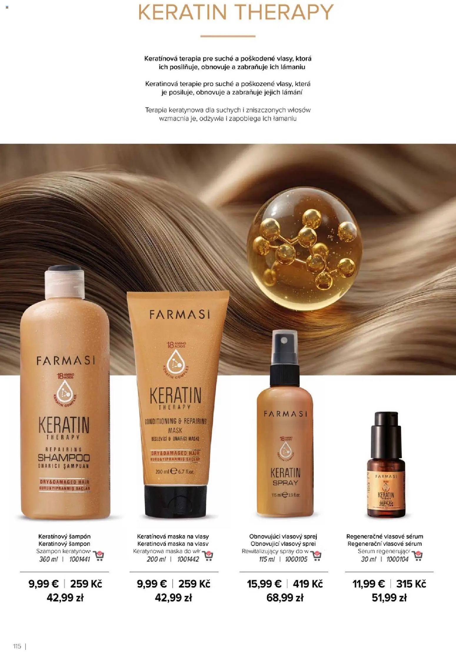 Nové Farmasi akcie – leták je platný od 01.01.2026 | Strana: 115 | Produkty: Šampón, Maska na vlasy, Maska