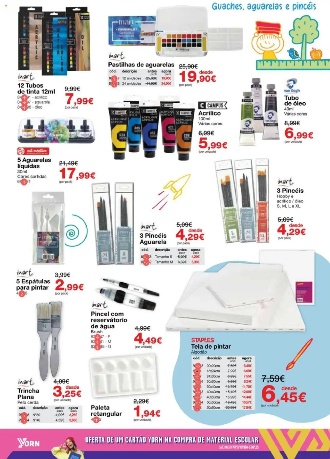 Staples - Folheto Regresso às Aulas 2025 │ válido de 18.08.2025 | Página: 51 | Produtos: Algodão, Pincel, Tinta, Óleo