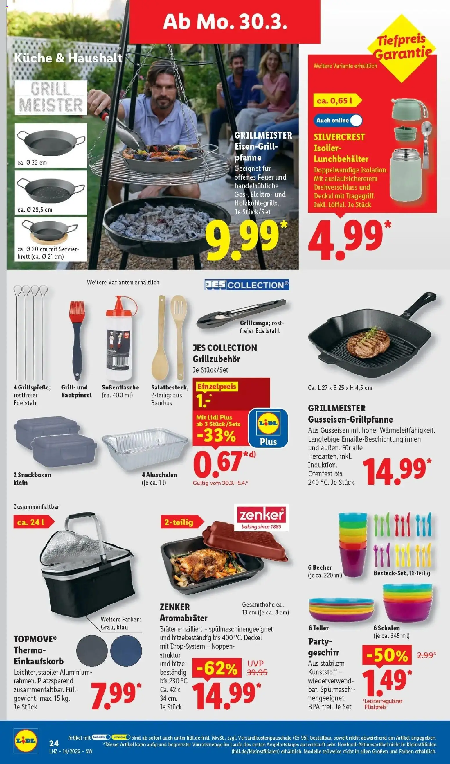 Lidl Prospekt Mühlacker – gültig ab 30.03.2026 | Seite: 46 | Produkte: Gewicht, Grill, Küche