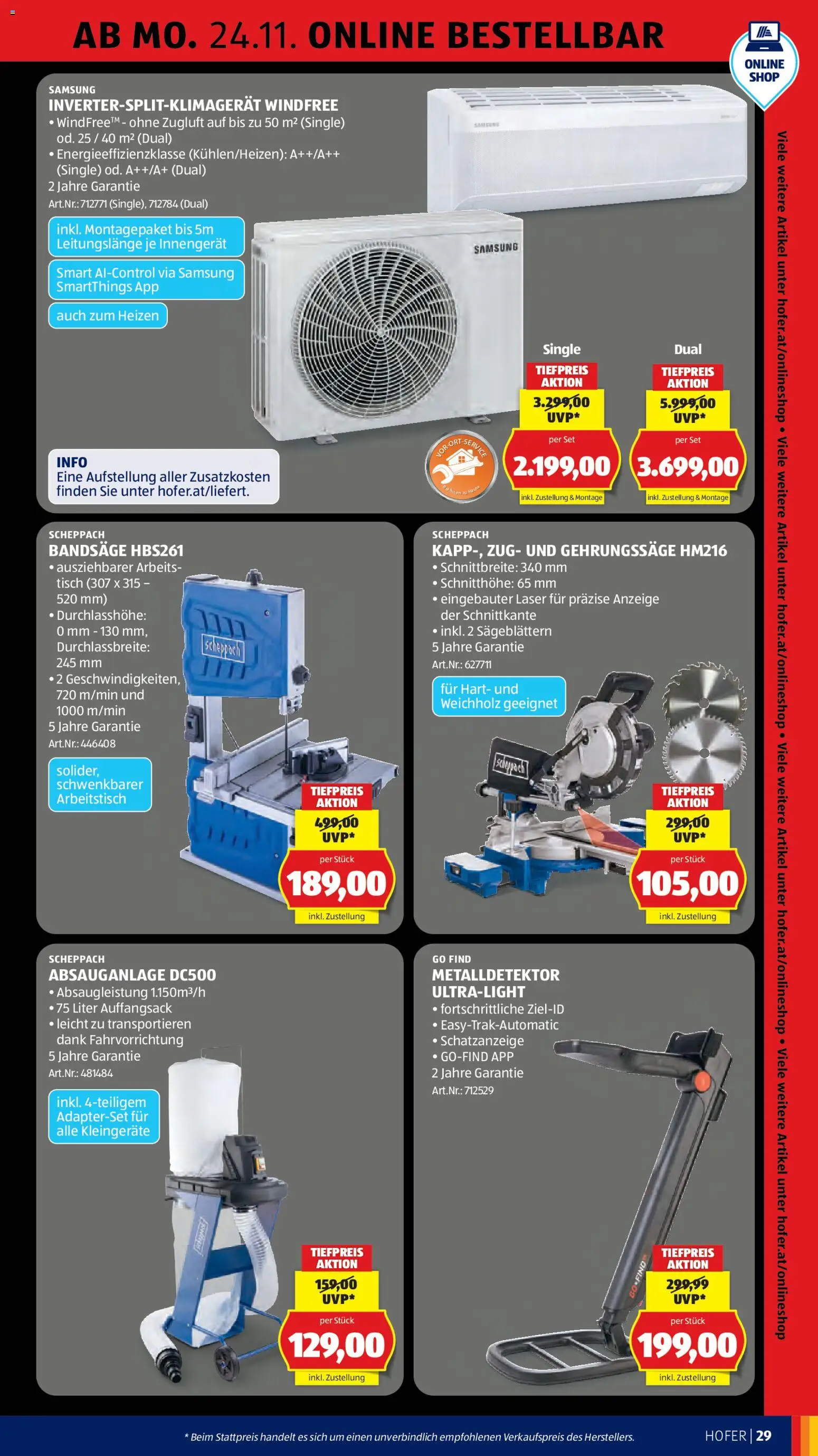 Hofer - Black Friday gültig ab 21.11.2025 | Seite: 43 | Produkte: Tisch, Arbeitstisch, Samsung