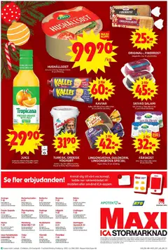 HUSHÅLLSOST, Arla. Ca 1,1-2,2 kg. Fetthalt 17-26%. - Förhandsvisning av reklamblad från butik ICA Maxi aktuell från 08.12.2025 | Sida: 16 | Produkter: Galler, Ost, Juice, Spel