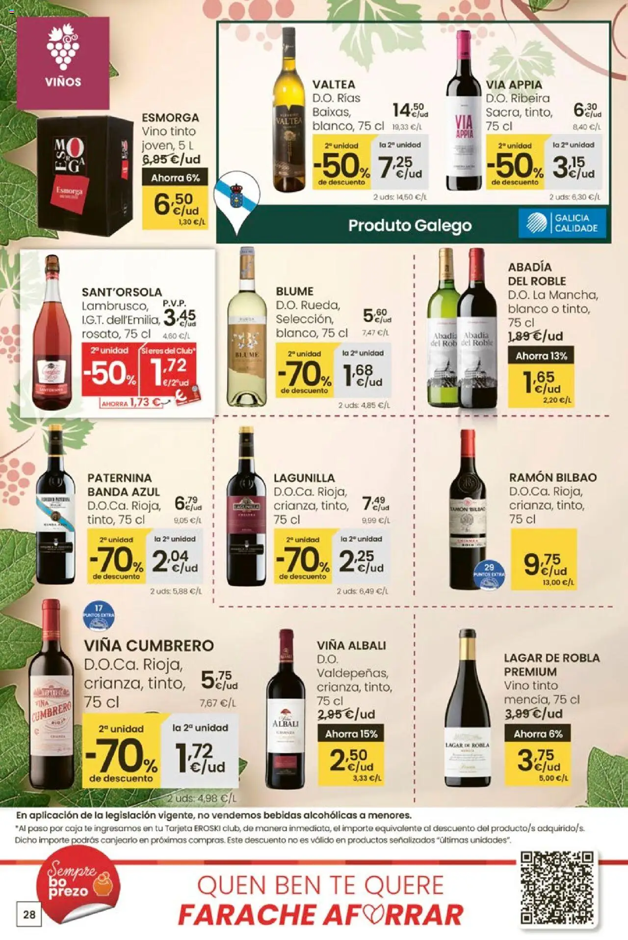 Eroski - Ofertón  │ válido desde el 02.10.2025 | Página: 28 | Productos: Jamón, Vino, Té, Caja