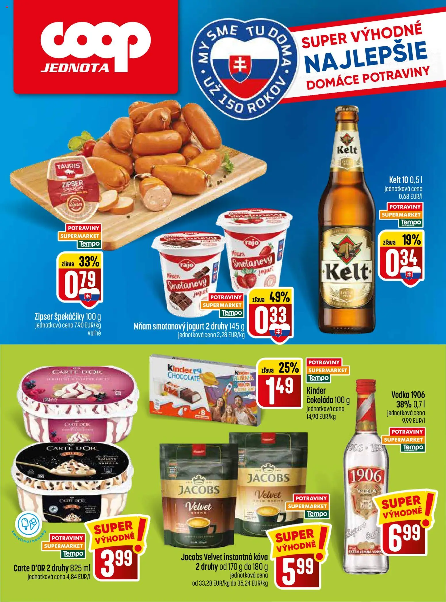 Nové COOP Jednota akcie – leták je platný od 30.04.2026 | Strana: 28 | Produkty: Jacobs Velvet, Jogurt, Kelt, Čokoláda
