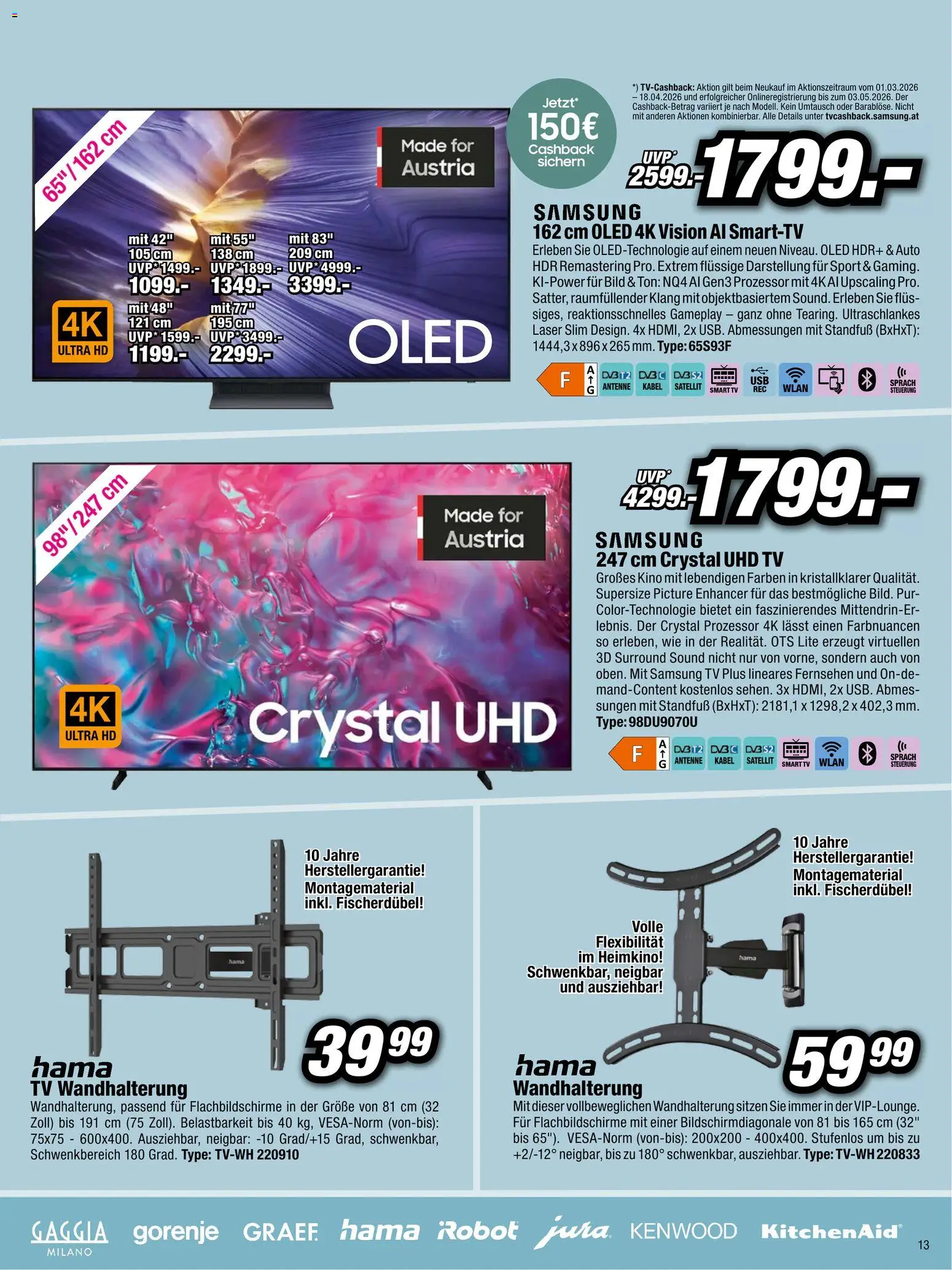 RED ZAC Flugblatt gültig ab 23.02.2026 | Seite: 13 | Produkte: TV, Kabel, Satellit, Samsung