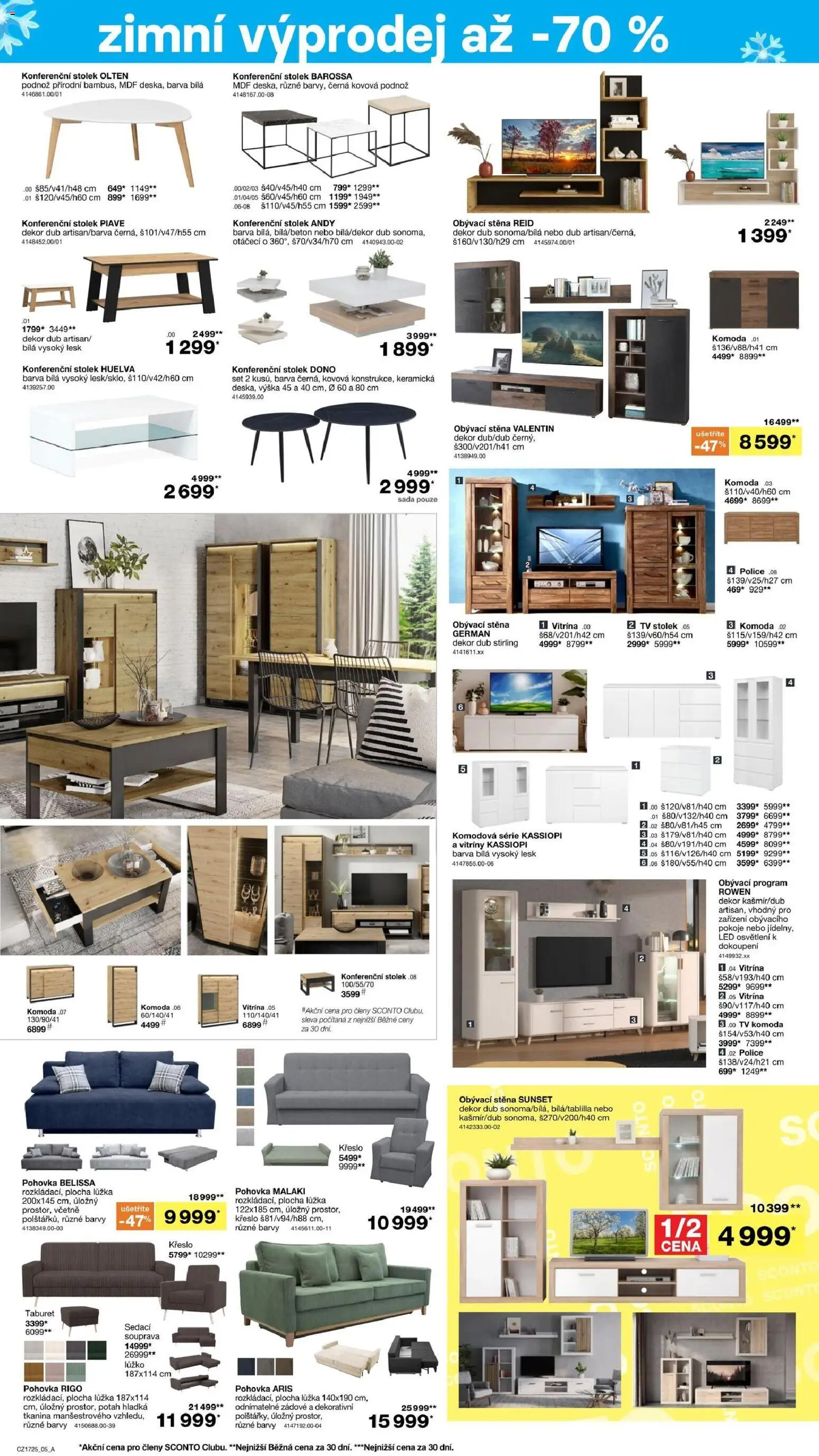 Sconto nábytek leták od 22.12.2025 | Strana: 5 | Produkty: Taburet, Křeslo, Stolek, Barvy