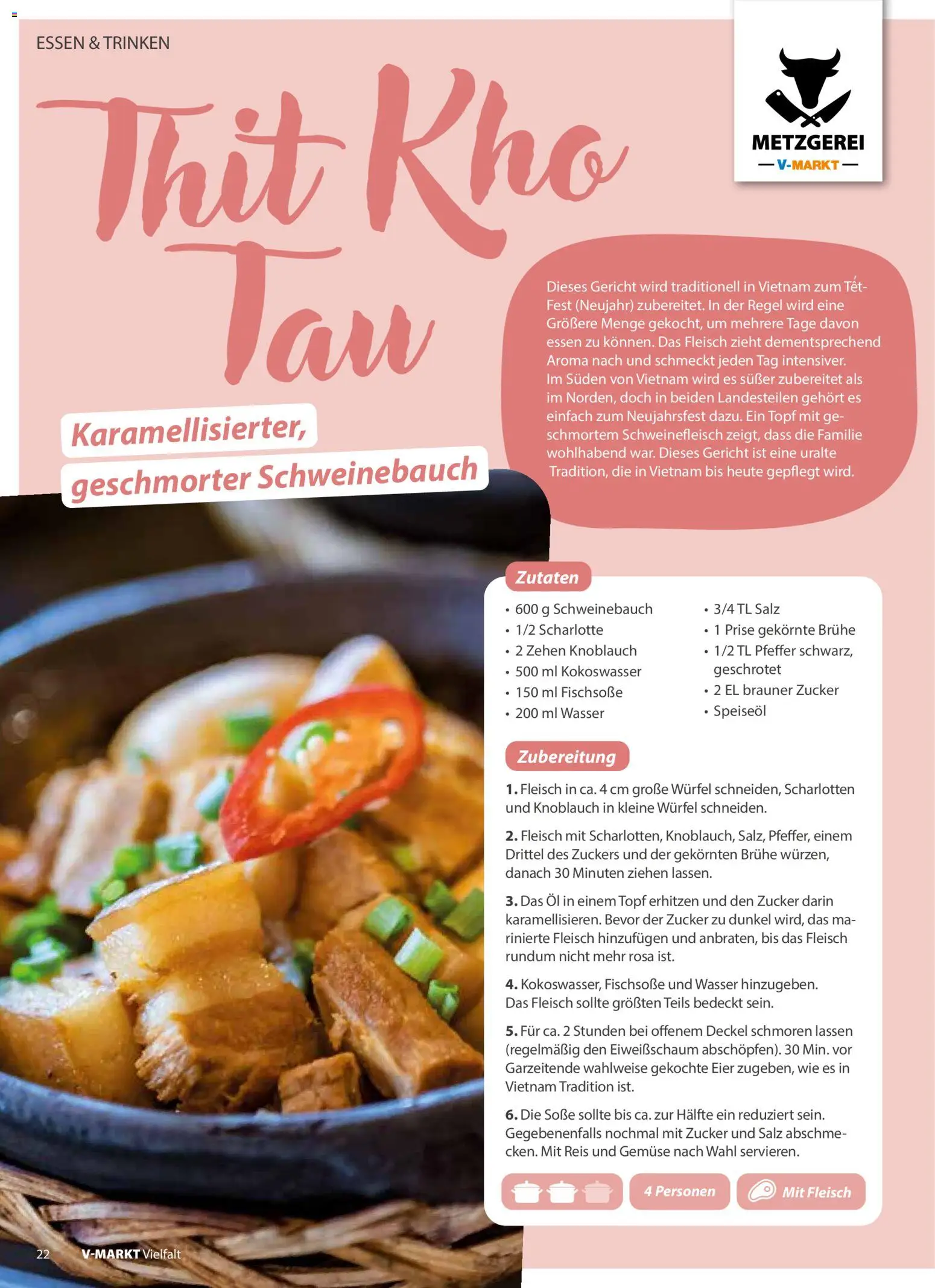 V-Markt Vielfalt März / April – gültig ab 01.03.2026 | Seite: 22 | Produkte: Öl, Schweinebauch, Pfeffer, Knoblauch