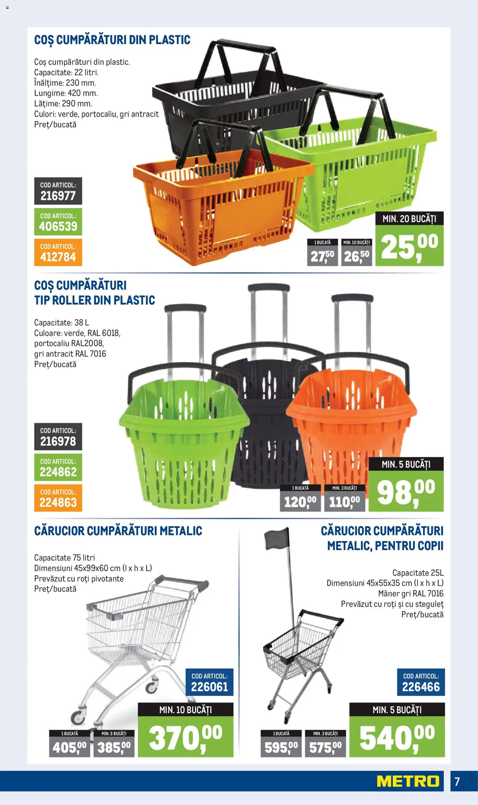 Noul catalog Metro – valabil de la 05.01.2026 | Pagină: 7 | Produse: Coș, Mâner