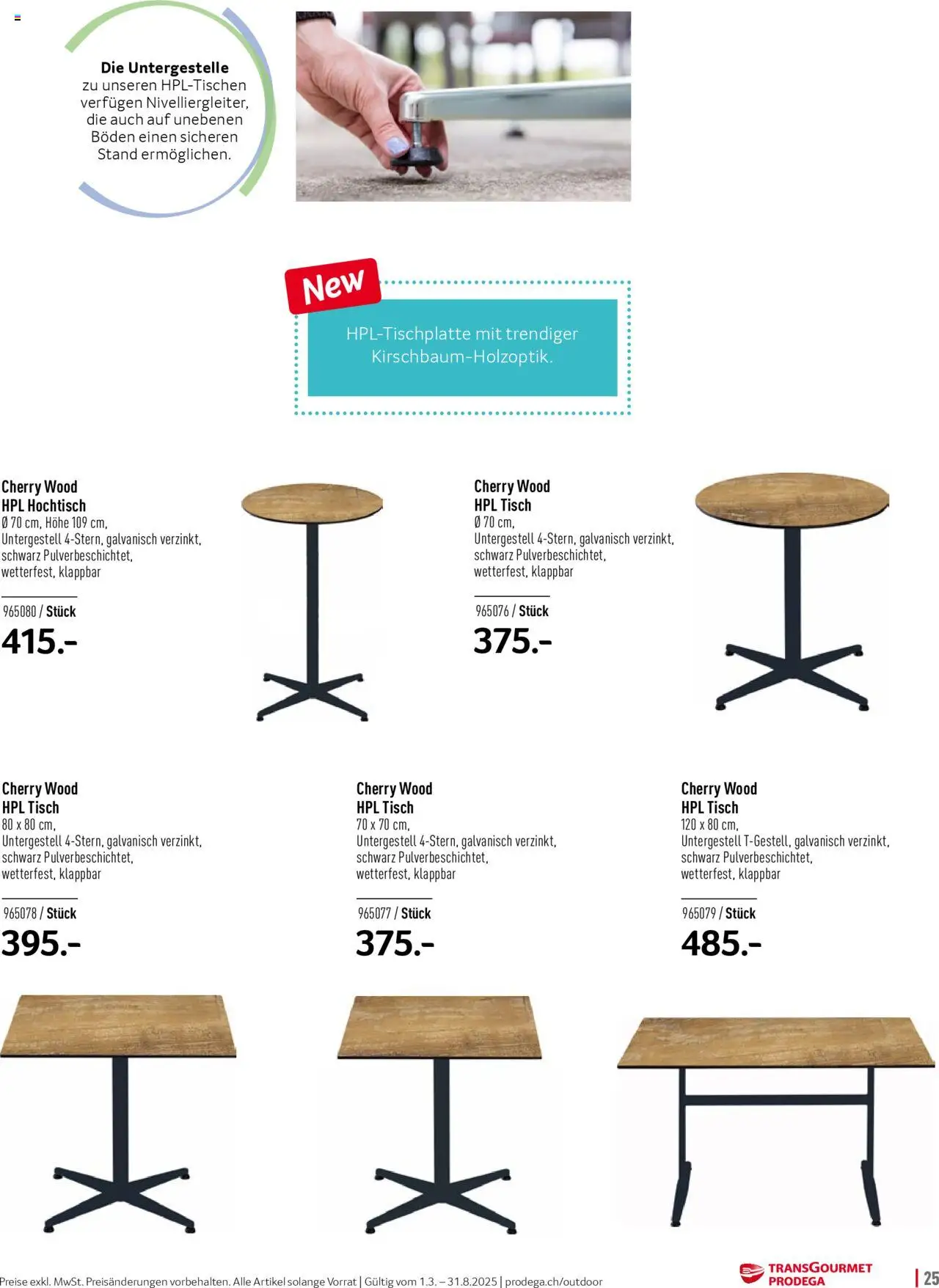 Prodega Aktionen Outdoor-Ausstattung ab 01.03.2025 | Seite: 25 | Produkte: Tisch