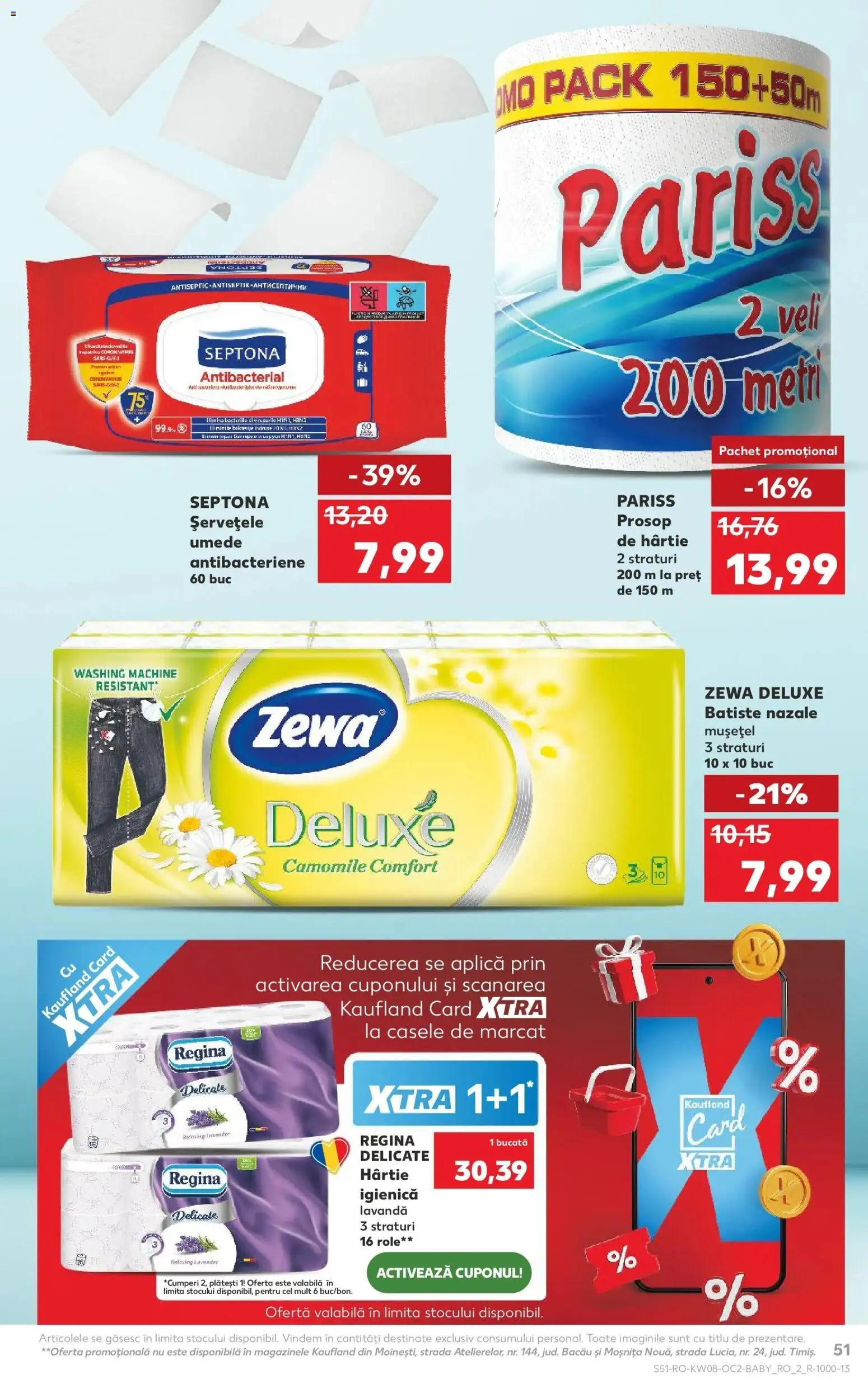 Noul catalog Kaufland – valabil de la 18.02.2026 | Pagină: 51 | Produse: Role, Șervețele umede
