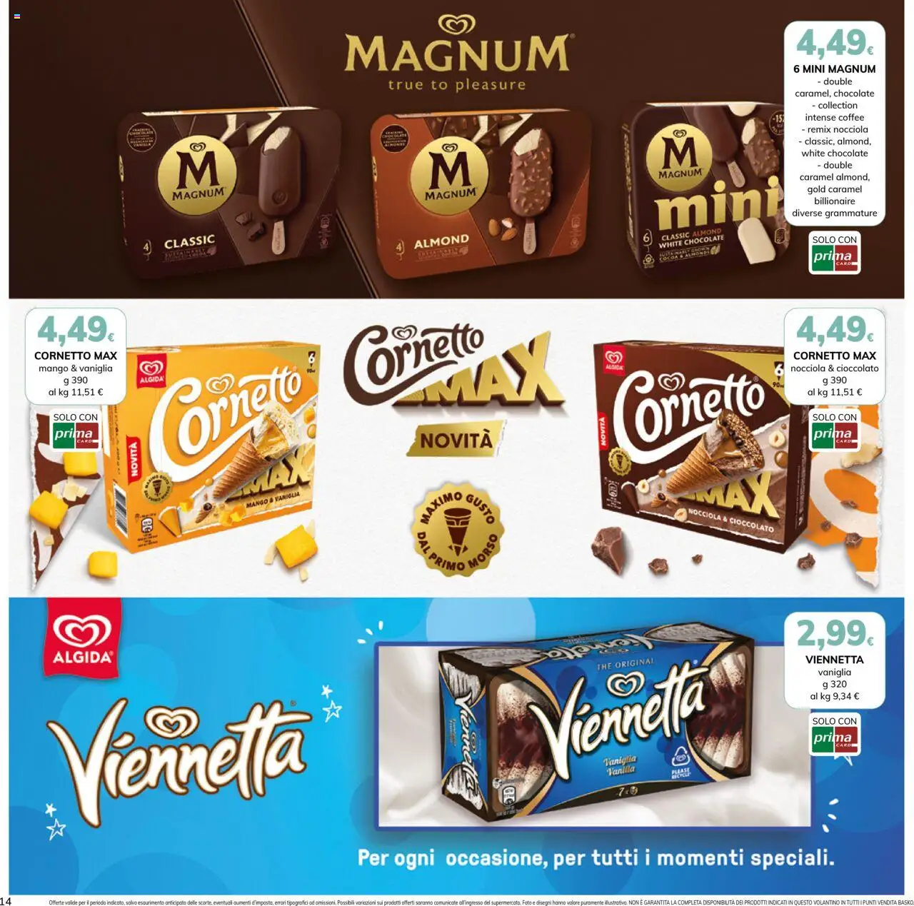Volantino Basko del 12.08.2025 | Pagina: 14 | Prodotti: Cioccolato, Cornetto, Mango, The
