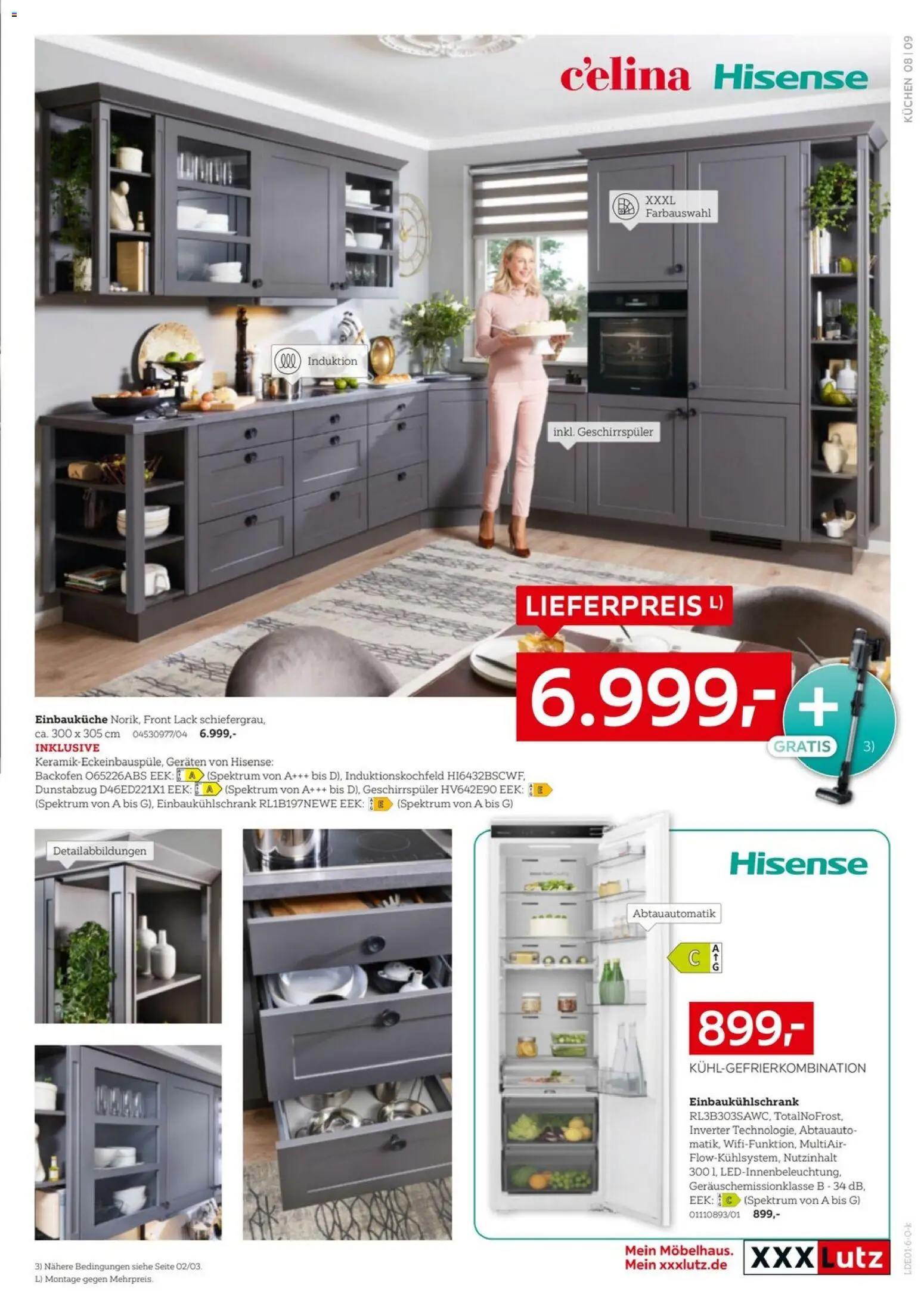 XXXL Lutz - Nr. 1 bei Küchen – gültig ab 27.12.2025 | Seite: 9 | Produkte: Backofen, Dunstabzug, Kühlgefrierkombination, Kuchen