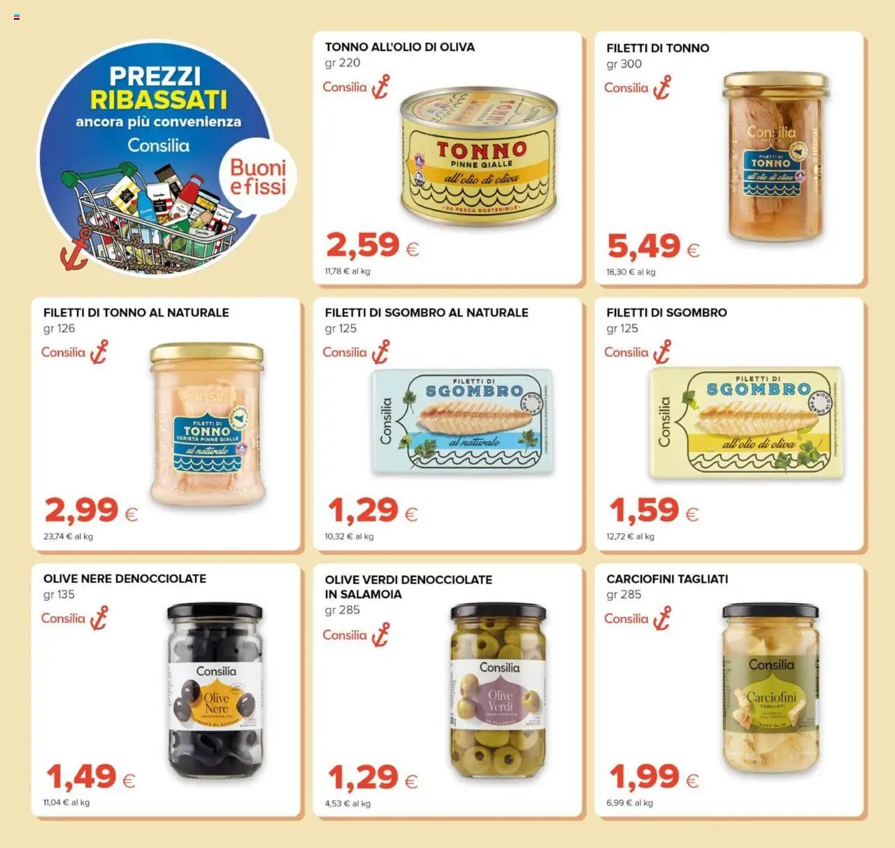 Volantino Tigre del 11.06.2025 | Pagina: 14 | Prodotti: Olive, Tonno, Tonno al naturale, Sgombro