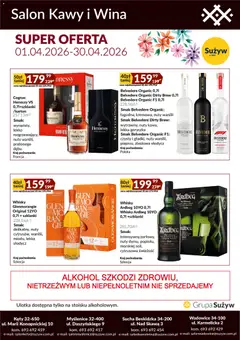 Pogląd oferty "Sużyw gazetka - Salon kawy i wina" - ważna od 01.04.2026 | Strona: 2 | Produkty: Hennessy, Vodka, Szklanki, Alkohol