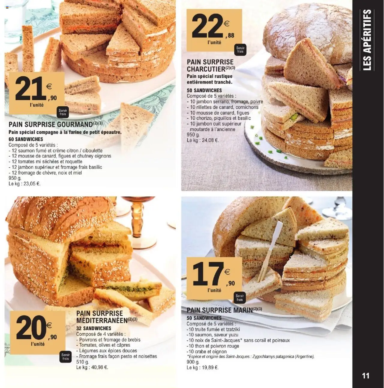  | Page: 11 | Produits: Poivron, Truite fumée, Thon, Jambon