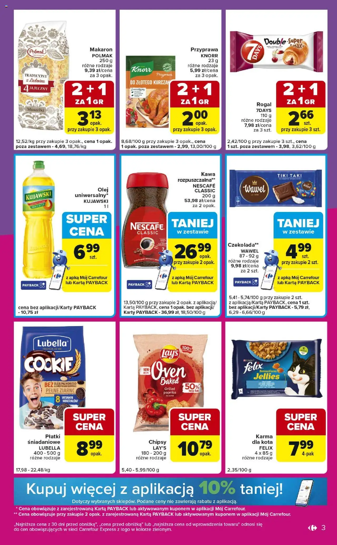 Carrefour Gazetka - Express II od 07.10.2025 | Strona: 3 | Produkty: Kurczak, Nescafe, Czekolada, Płatki