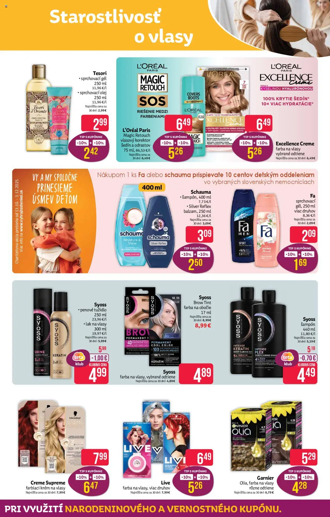 Nové Teta drogerie akcie – leták je platný od 13.10.2025 | Strana: 7 | Produkty: Olej, Lak na vlasy, Farba na vlasy, Krém