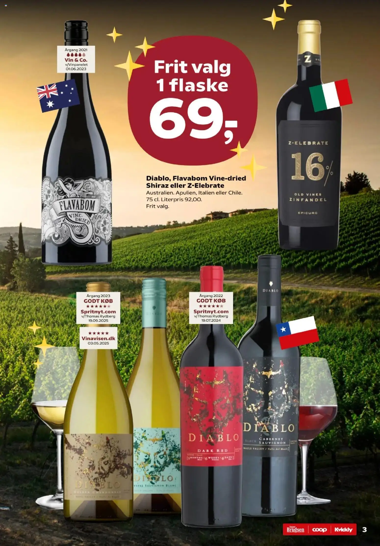 Kvickly tilbudsavis – gyldig fra 31.10.2025 | Side: 3 | Produkter: Vin, Is