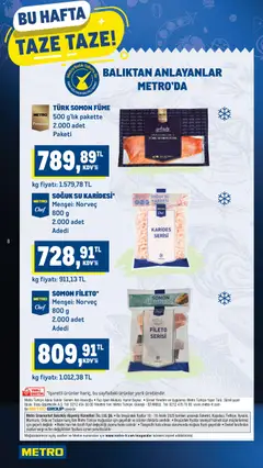 10.12.2025 tarihinden itibaren geçerli olan Metro kataloğu önizlemesi | Sayfa: 8 | Ürünler: Baskı, Somon fileto, Su, Somon