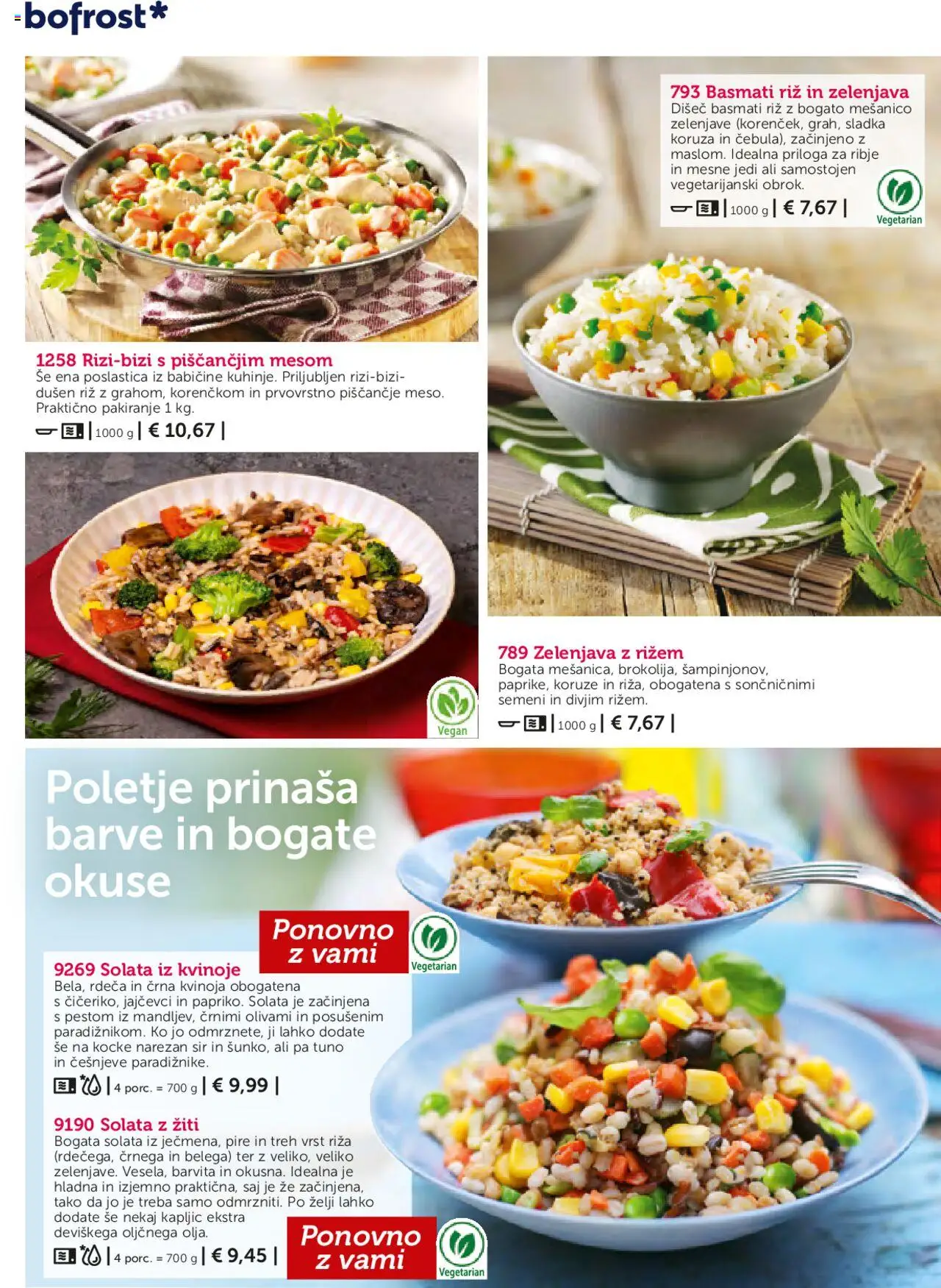 Bofrost katalog │ velja od 01.05.2025 | Stran: 38 | Izdelki: Koruza, Sir, Solata, Zelenjava