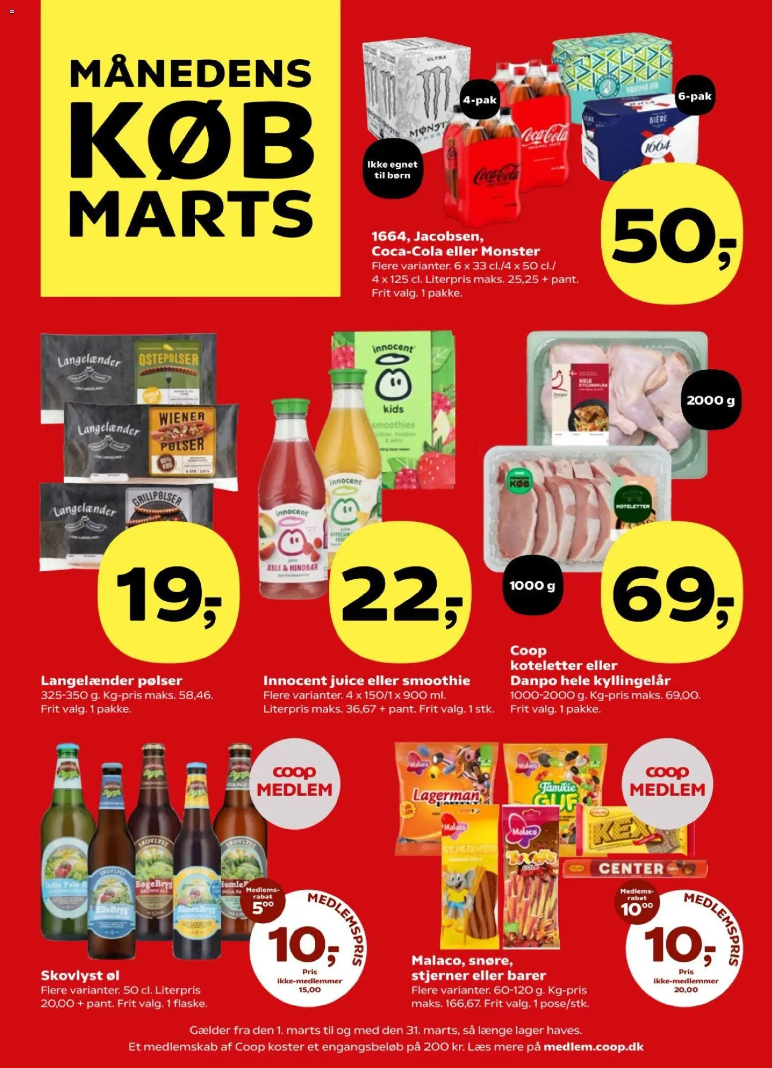 Super Brugsen tilbudsavis – gyldig fra 19.03.2026 | Side: 33 | Produkter: Juice, Øl, Koteletter, Hindbær