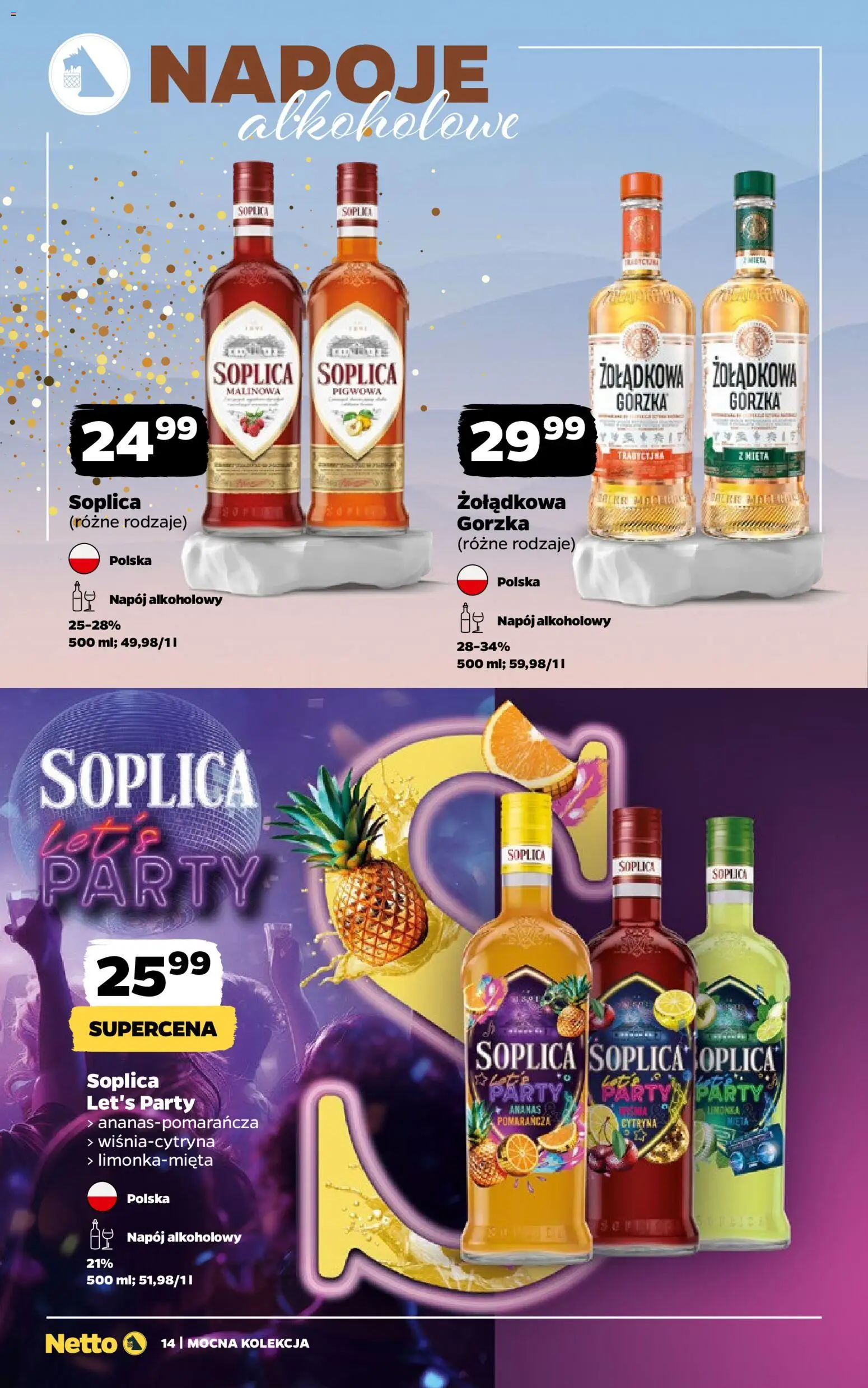 Netto gazetka - Mocna Kolekcja od 22.12.2025 | Strona: 14 | Produkty: Cytryna, Napoje, Ananas