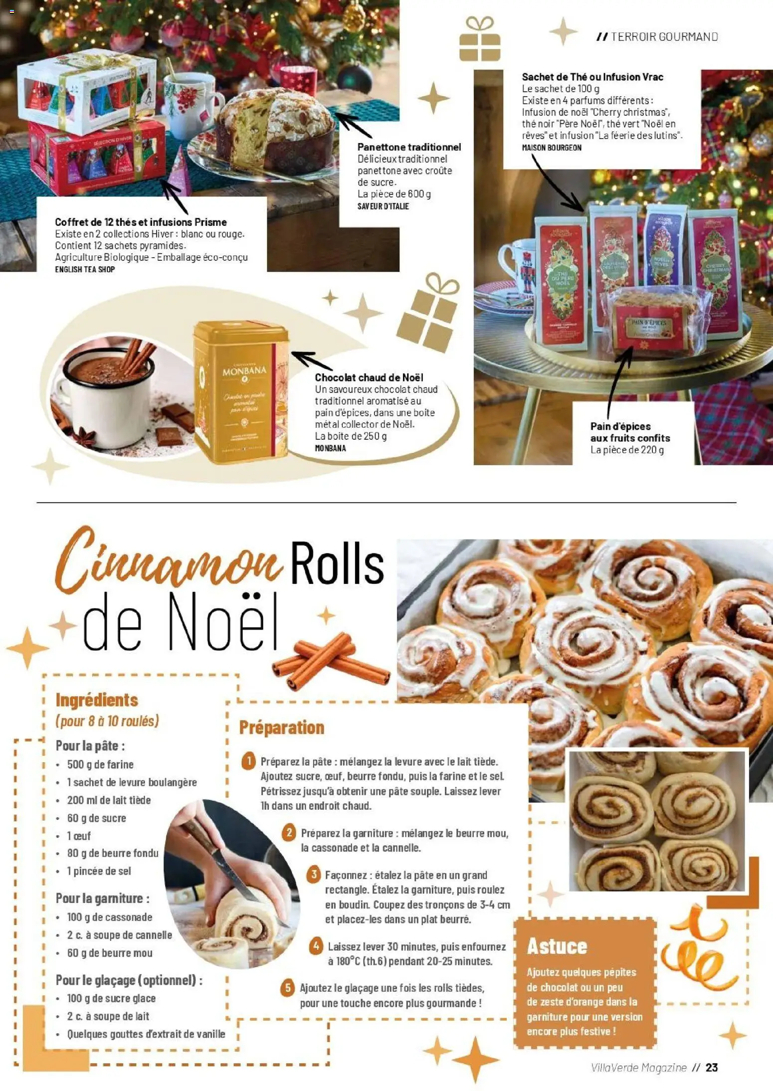 {H1} | Page: 23 | Produits: Panettone, Cannelle, Levure, Lait