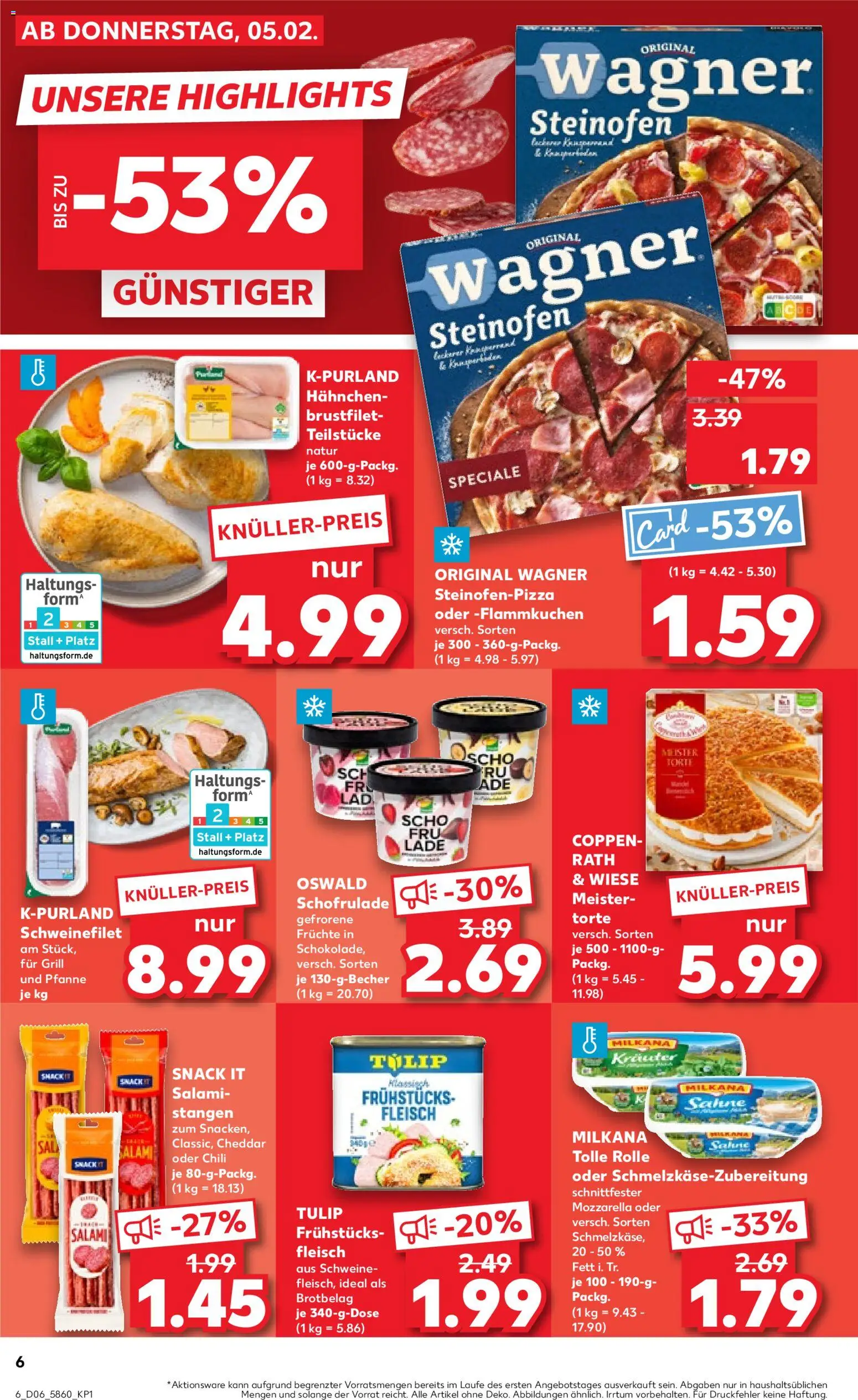 Kaufland prospekt Stuttgart	 – gültig ab 05.02.2026 | Seite: 6 | Produkte: Mozzarella, Schweinefilet, Chili, Fleisch