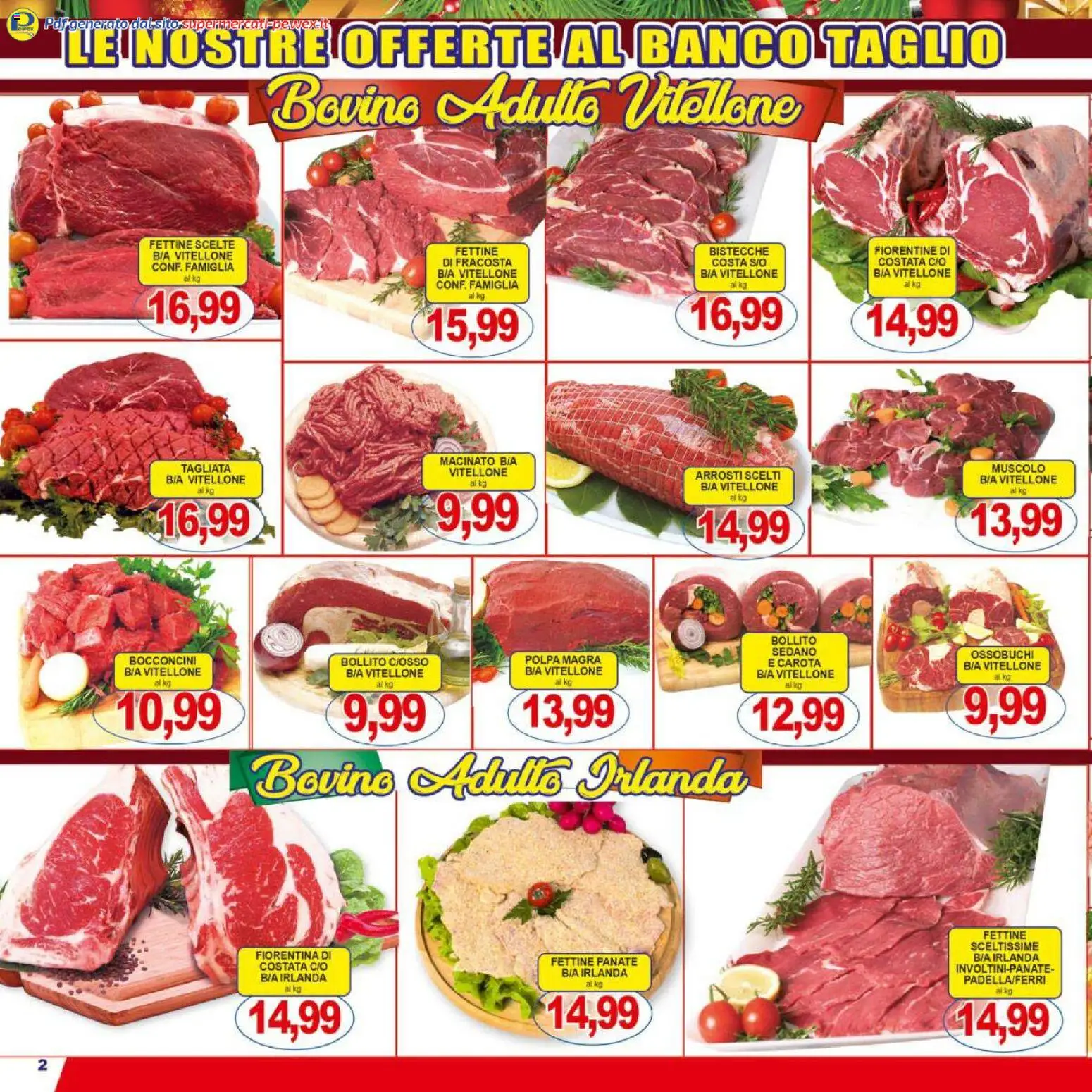 Volantino Pewex del 27.12.2025 | Pagina: 2 | Prodotti: Bovino, Carota, Sedano, Macinato