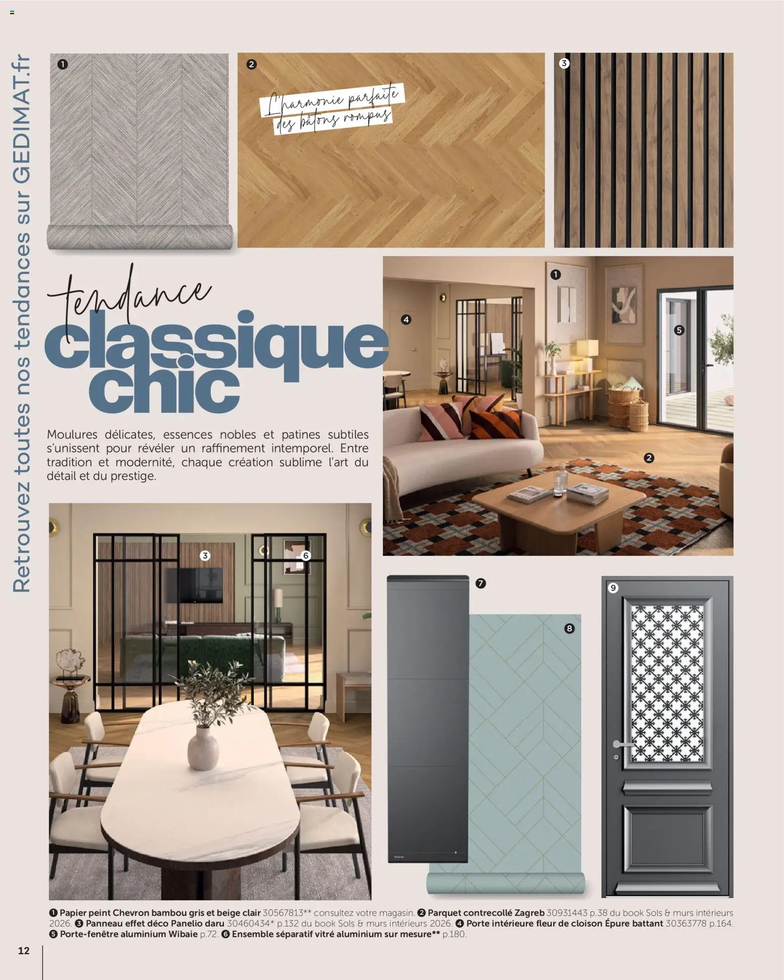 {H1} | Page: 12 | Produits: Porte, Parquet, Papier peint